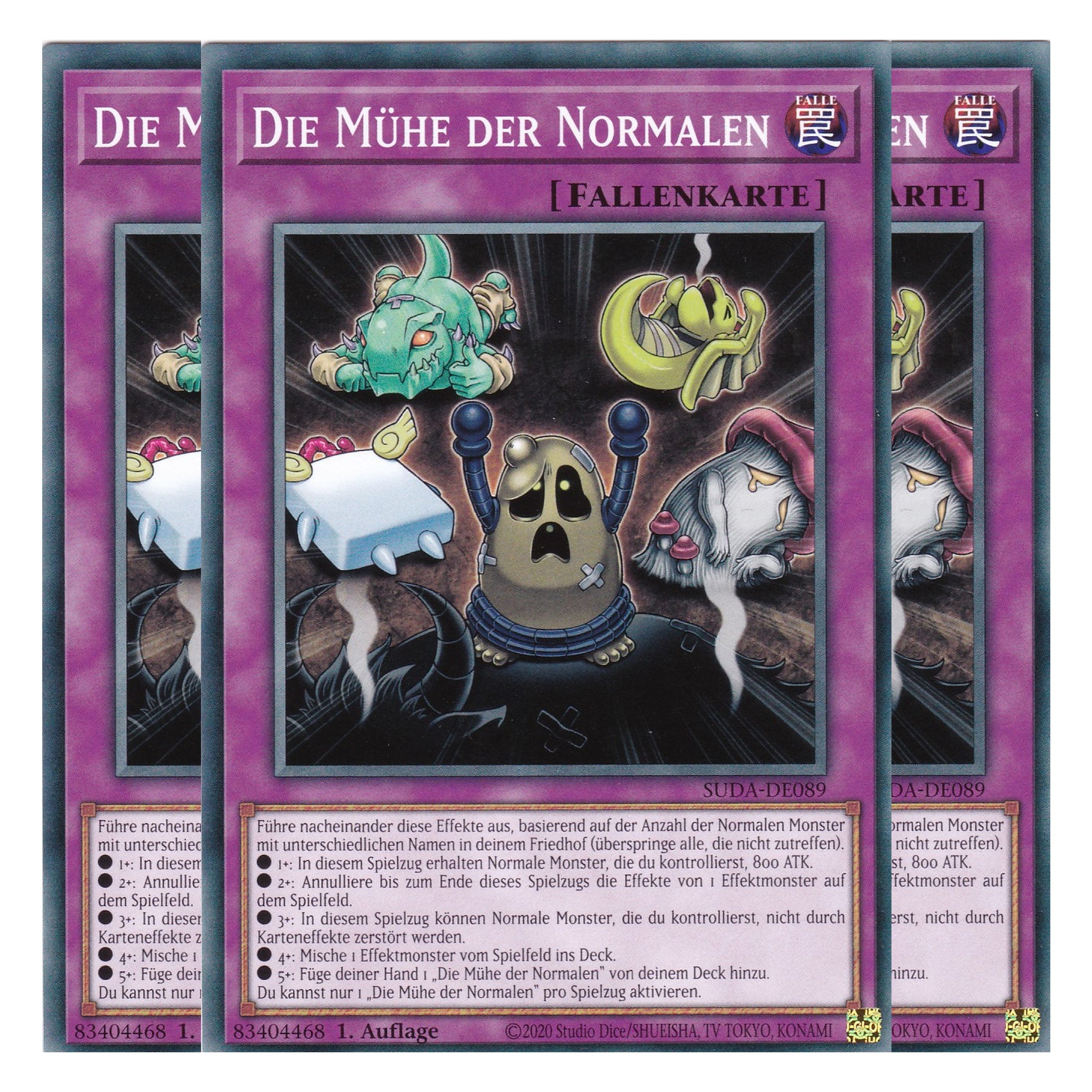 Die Mühe der Normalen - SUDA-DE089 - Common - Deutsch - 1. Auflage - Supreme Darkness - Playset (3 Kopien) - Yu-Gi-Oh!