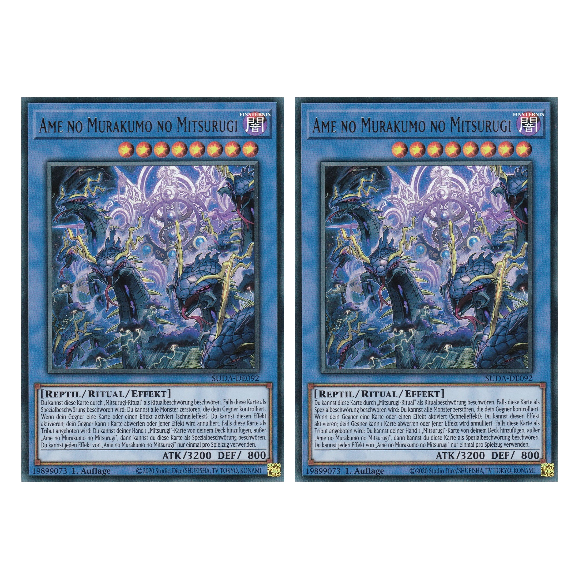 Ame no Murakumo no Mitsurugi - SUDA-DE092 - Ultra Rare - Deutsch - 1. Auflage - Supreme Darkness - Duo Set (2 Stück) - Yu-Gi-Oh!