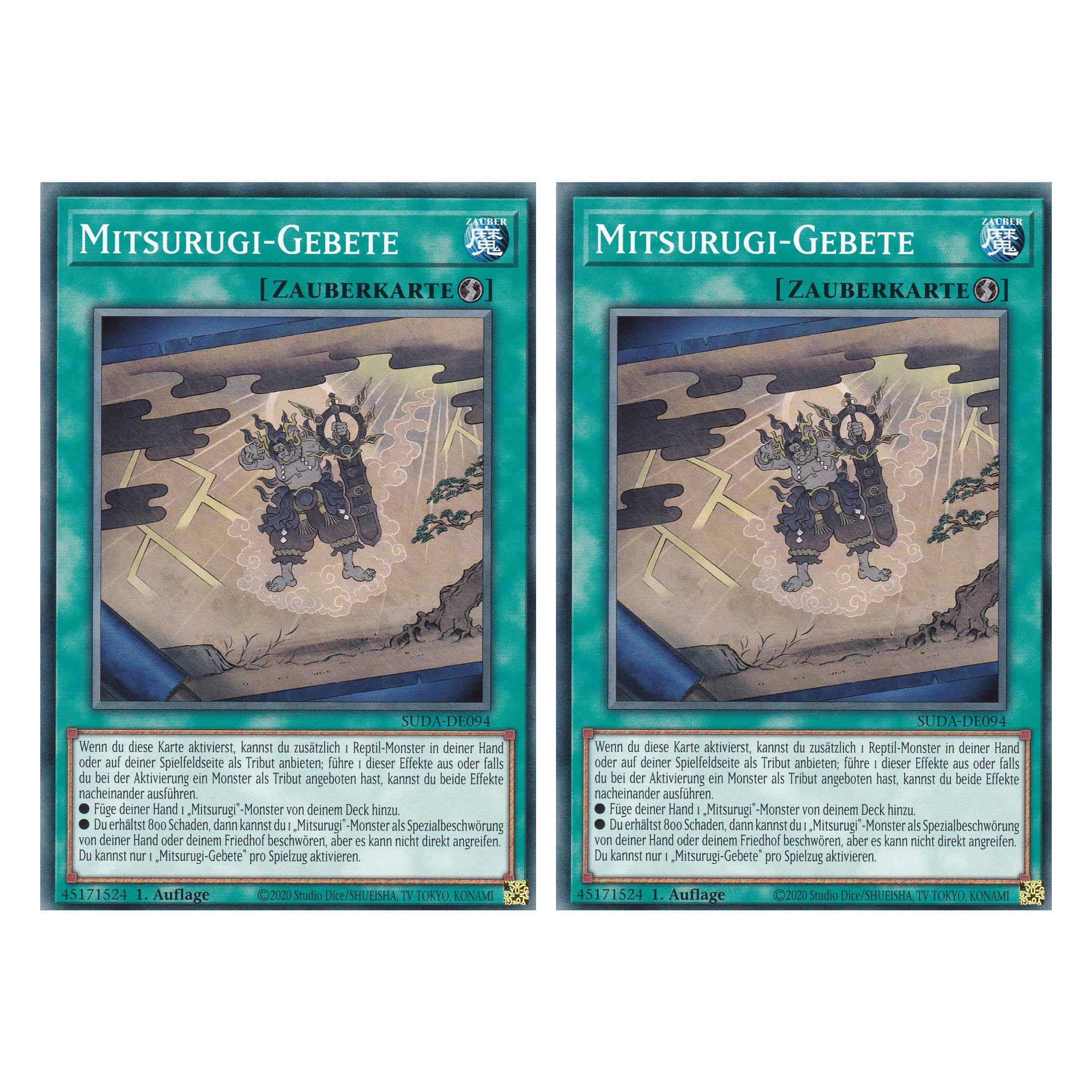 Mitsurugi Gebete - SUDA-DE094 - Common - Deutsch - 1. Auflage - Supreme Darkness - Duo Set (2 Stück) - Yu-Gi-Oh!