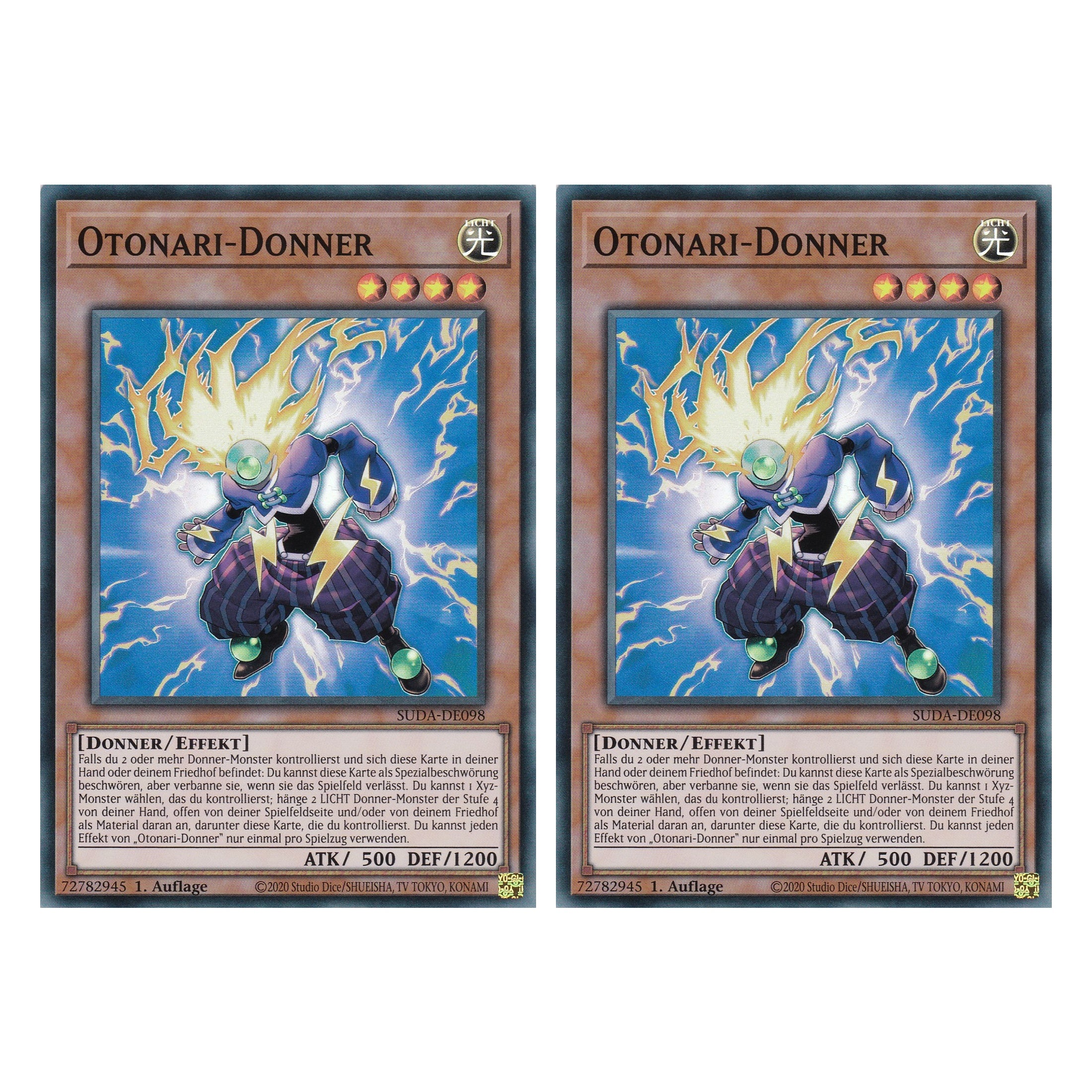 Otonari Donner - SUDA-DE098 - Super Rare - Deutsch - 1. Auflage - Supreme Darkness - Duo Set (2 Stück) - Yu-Gi-Oh!