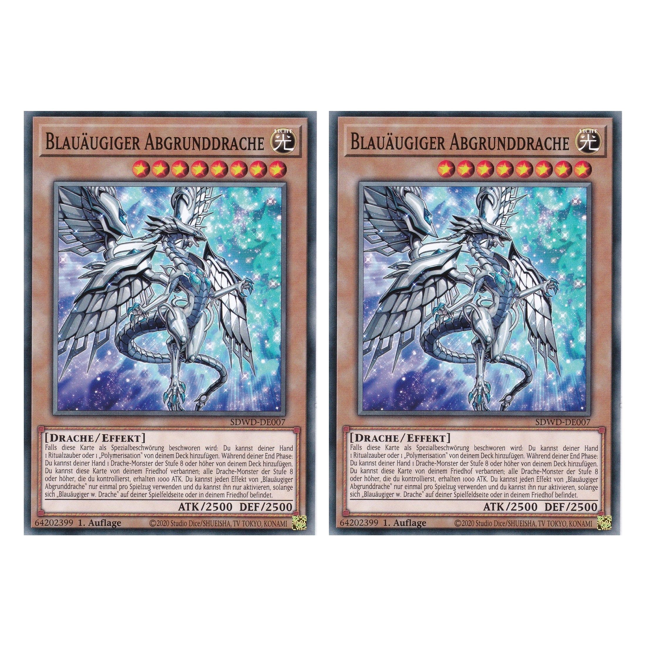 Blauäugiger Abgrunddrache - SDWD-DE007 - Common - Deutsch - 1. Auflage - Structure Deck: Blue Eyes White Destiny - Duo Set (2 Stück) - Yu-Gi-Oh!