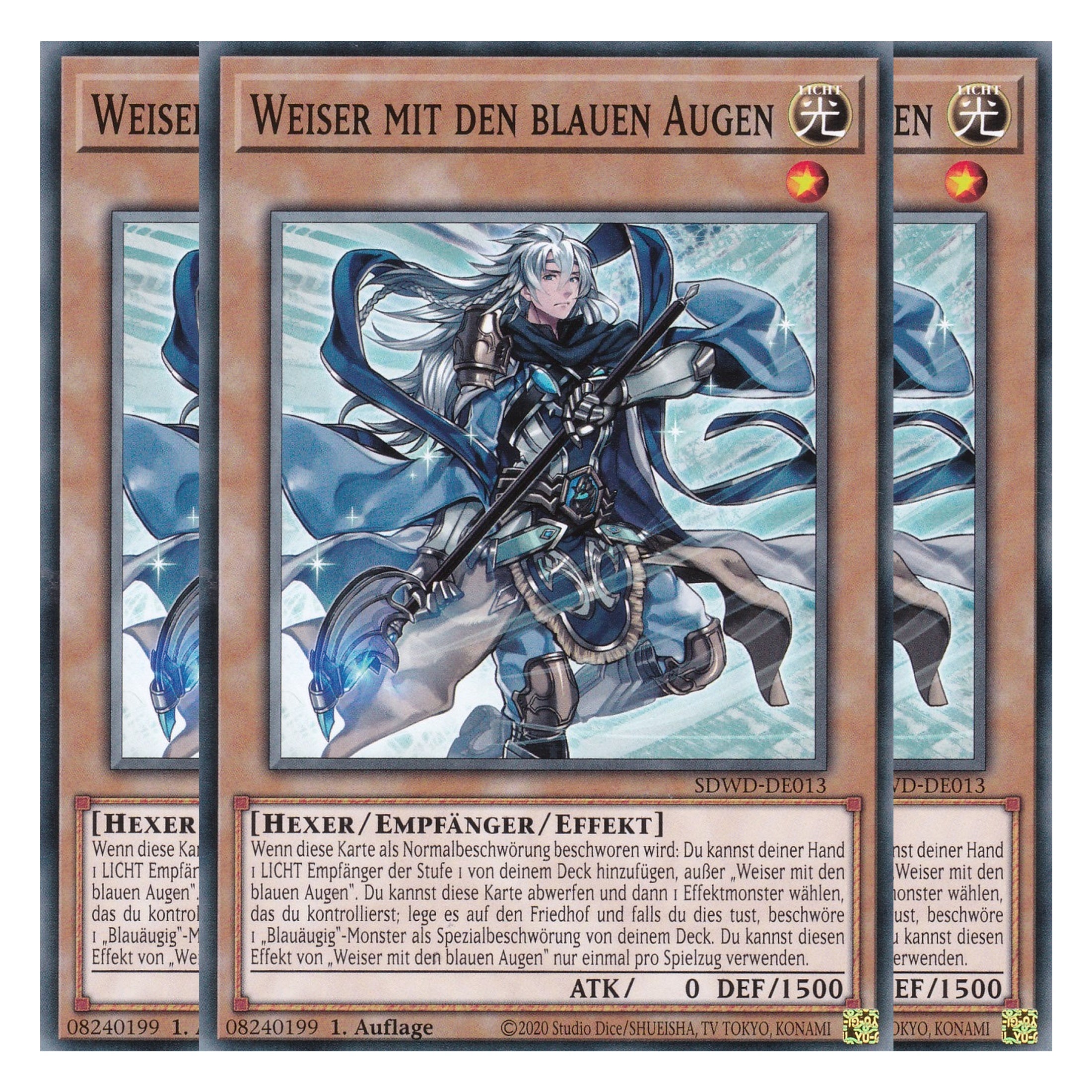 Weiser mit den blauen Augen - SDWD-DE013 - Common - Deutsch - 1. Auflage - Structure Deck: Blue Eyes White Destiny - Playset (3 Kopien) - Yu-Gi-Oh!