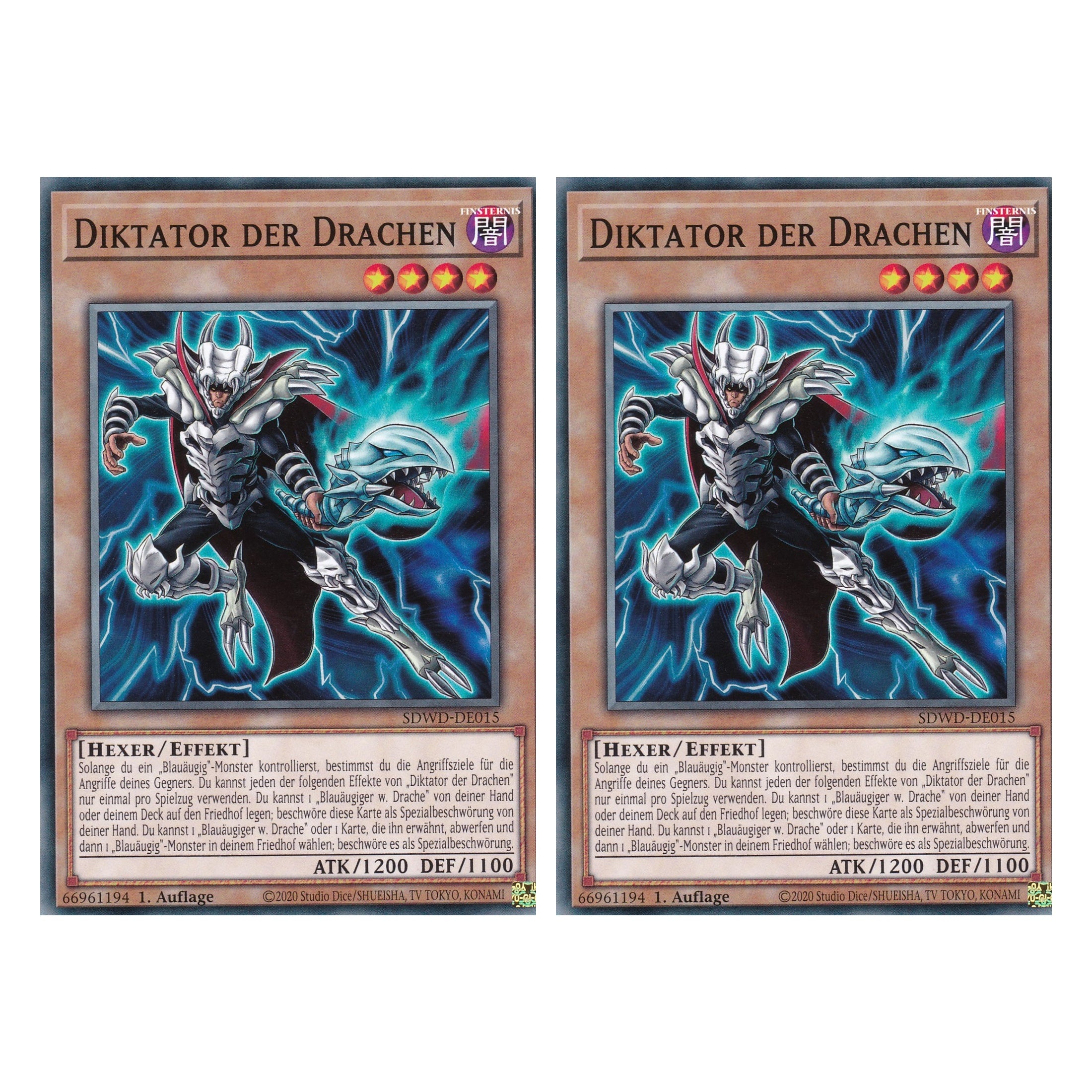 Diktator der Drachen - SDWD-DE015 - Common - Deutsch - 1. Auflage - Structure Deck: Blue Eyes White Destiny - Duo Set (2 Stück) - Yu-Gi-Oh!
