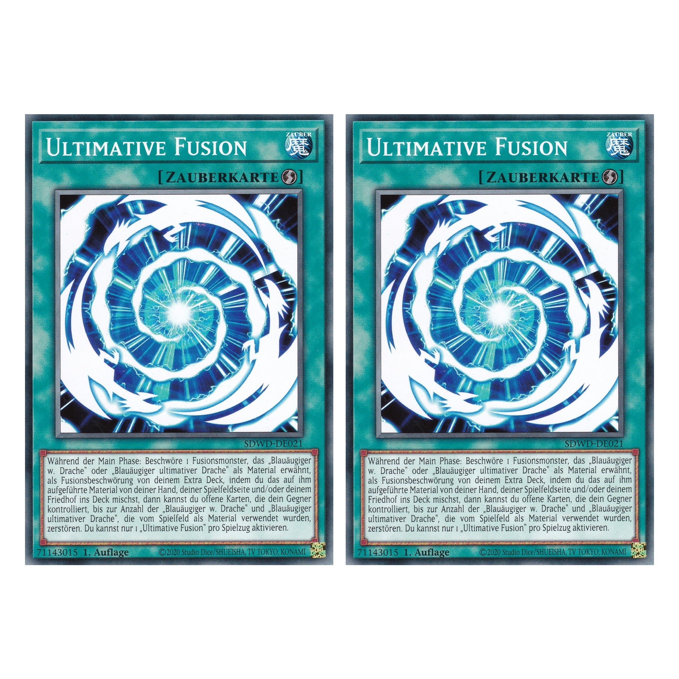 Ultimative Fusion - SDWD-DE021 - Common - Deutsch - 1. Auflage - Structure Deck: Blue Eyes White Destiny - Duo Set (2 Stück) - Yu-Gi-Oh!
