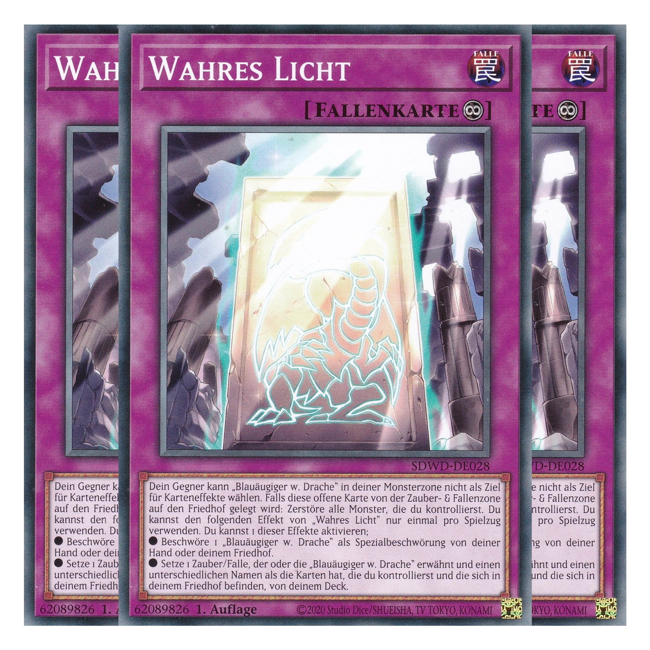 Wahres Licht - SDWD-DE028 - Common - Deutsch - 1. Auflage - Structure Deck: Blue Eyes White Destiny - Playset (3 Kopien) - Yu-Gi-Oh!