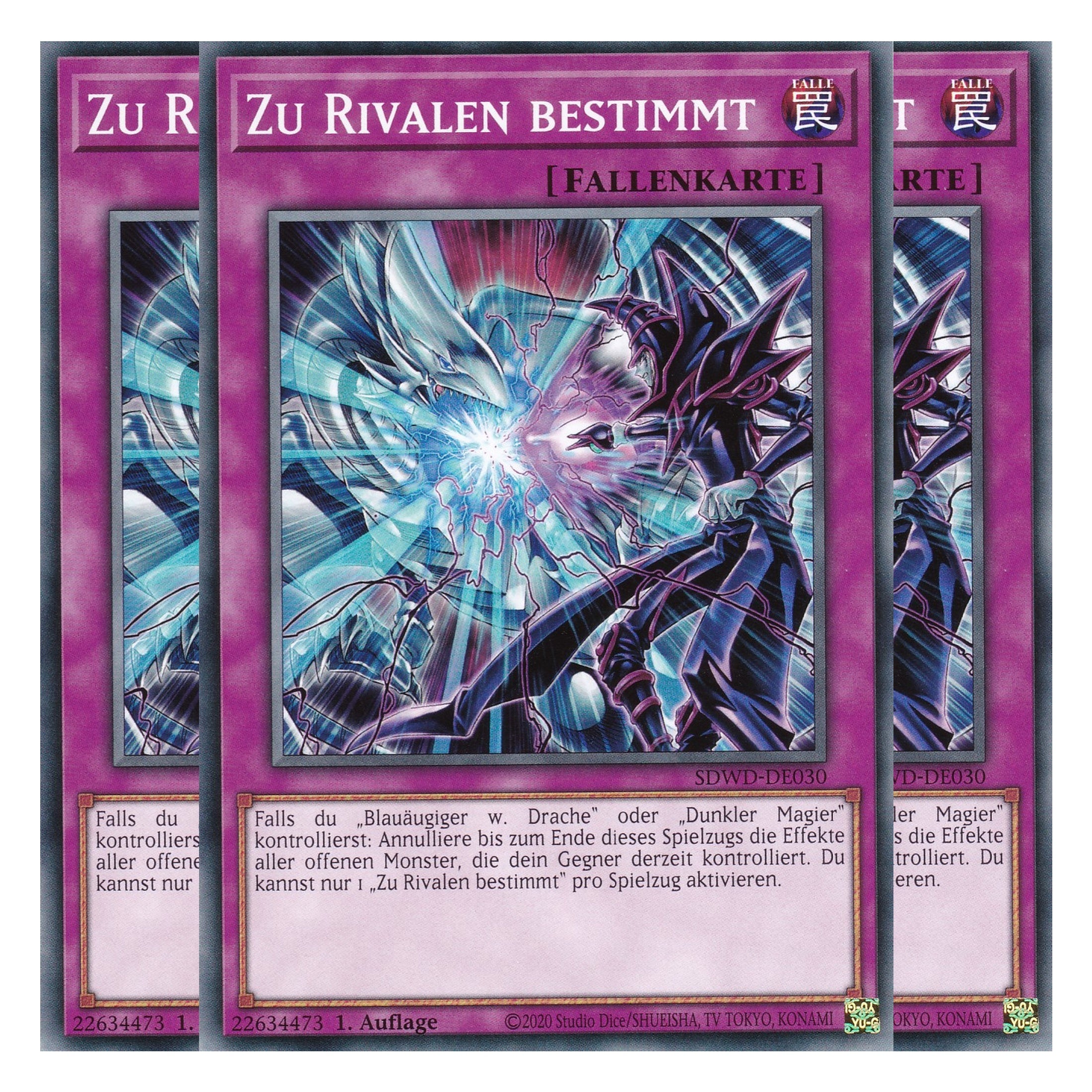 Zu Rivalen bestimmt - SDWD-DE030 - Common - Deutsch - 1. Auflage - Structure Deck: Blue Eyes White Destiny - Playset (3 Kopien) - Yu-Gi-Oh!