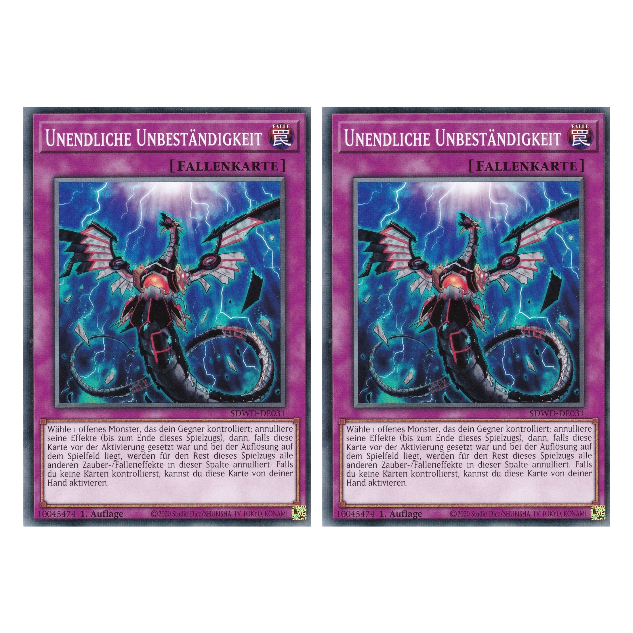 Unendliche Unbeständigkeit - SDWD-DE031 - Common - Deutsch - 1. Auflage - Structure Deck: Blue Eyes White Destiny - Duo Set (2 Stück) - Yu-Gi-Oh!