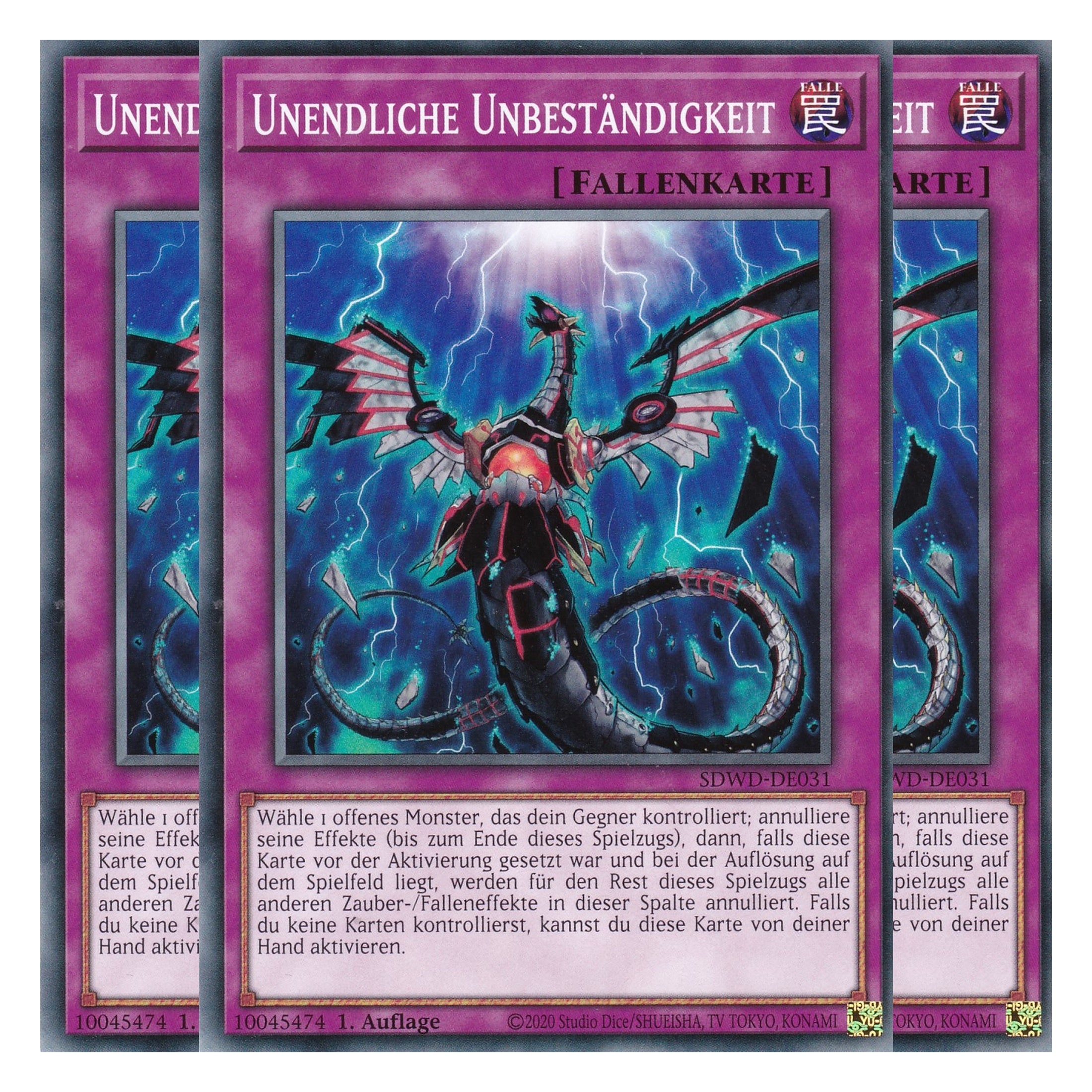 Unendliche Unbeständigkeit - SDWD-DE031 - Common - Deutsch - 1. Auflage - Structure Deck: Blue Eyes White Destiny - Playset (3 Kopien) - Yu-Gi-Oh!