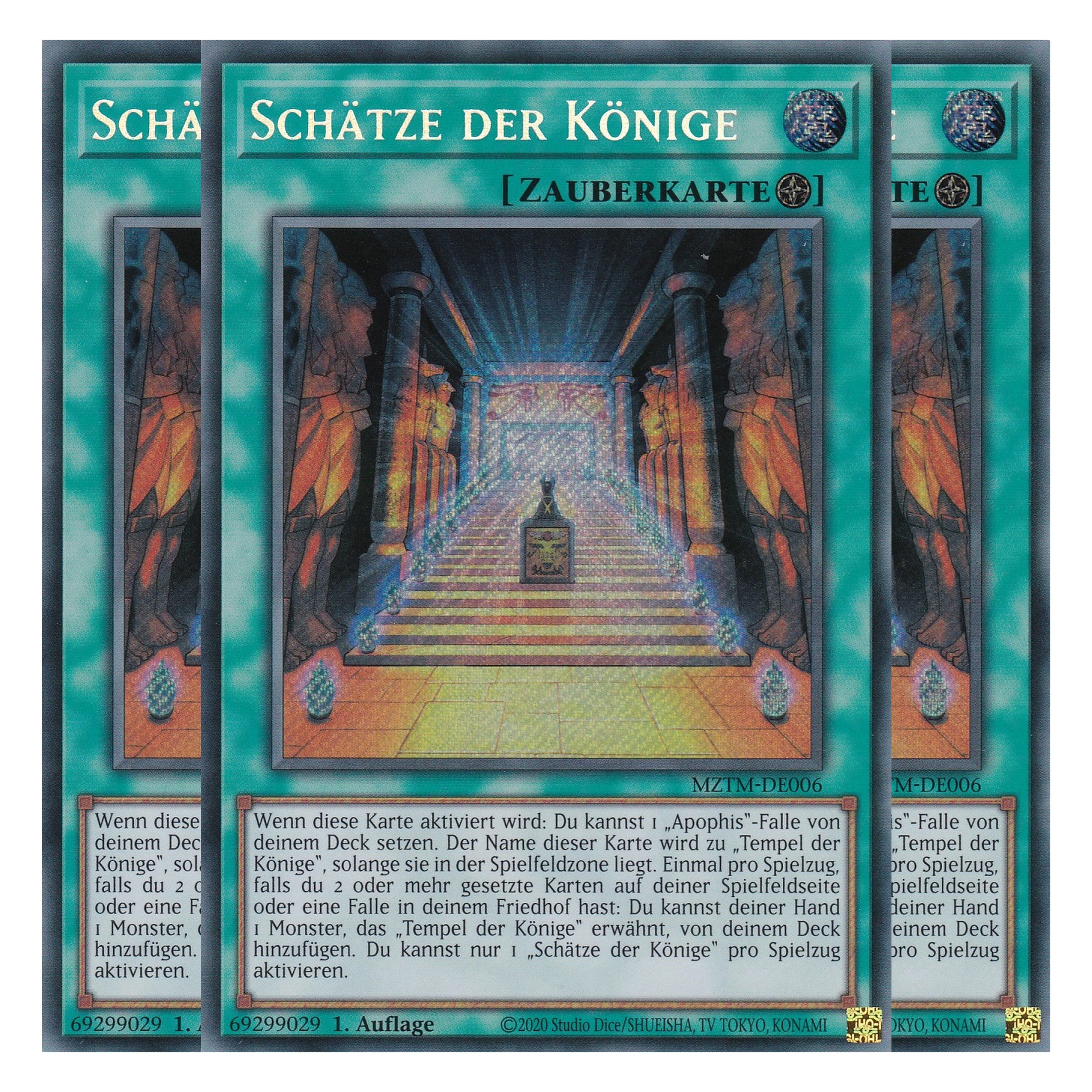 Schätze der Könige - MZTM-DE006 - Secret Rare - Deutsch - 1. Auflage - Maze of the Master - Playset (3 Kopien) - Yu-Gi-Oh!