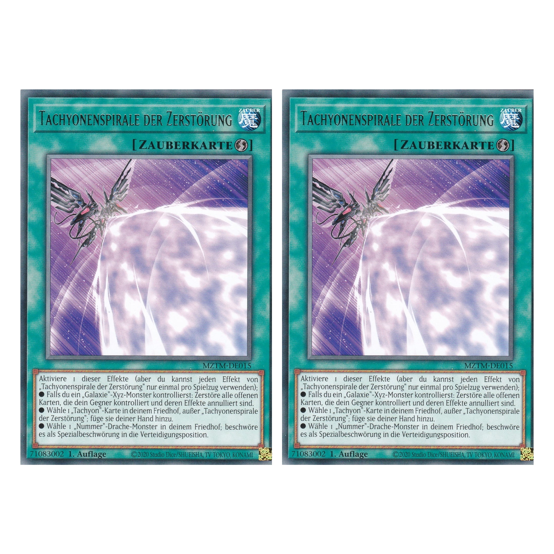Tachyonenspirale der Zerstörung - MZTM-DE015 - Rare - Deutsch - 1. Auflage - Maze of the Master - Duo Set (2 Stück) - Yu-Gi-Oh!