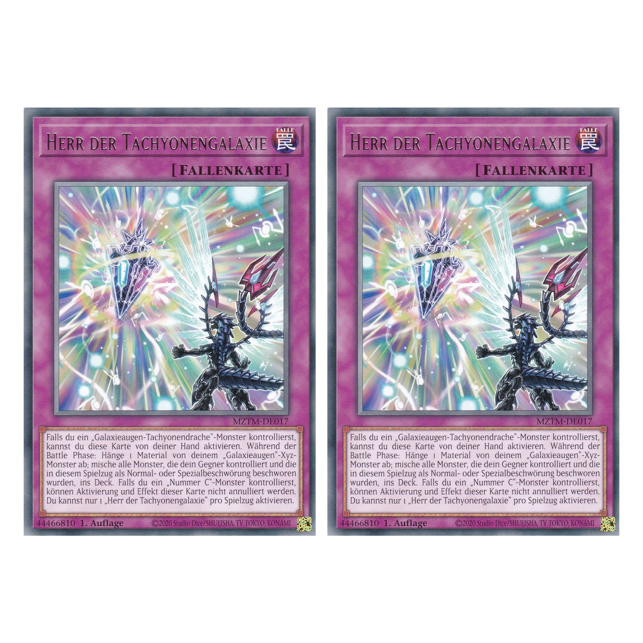 Herr der Tachyonengalaxie - MZTM-DE017 - Rare - Deutsch - 1. Auflage - Maze of the Master - Duo Set (2 Stück) - Yu-Gi-Oh!