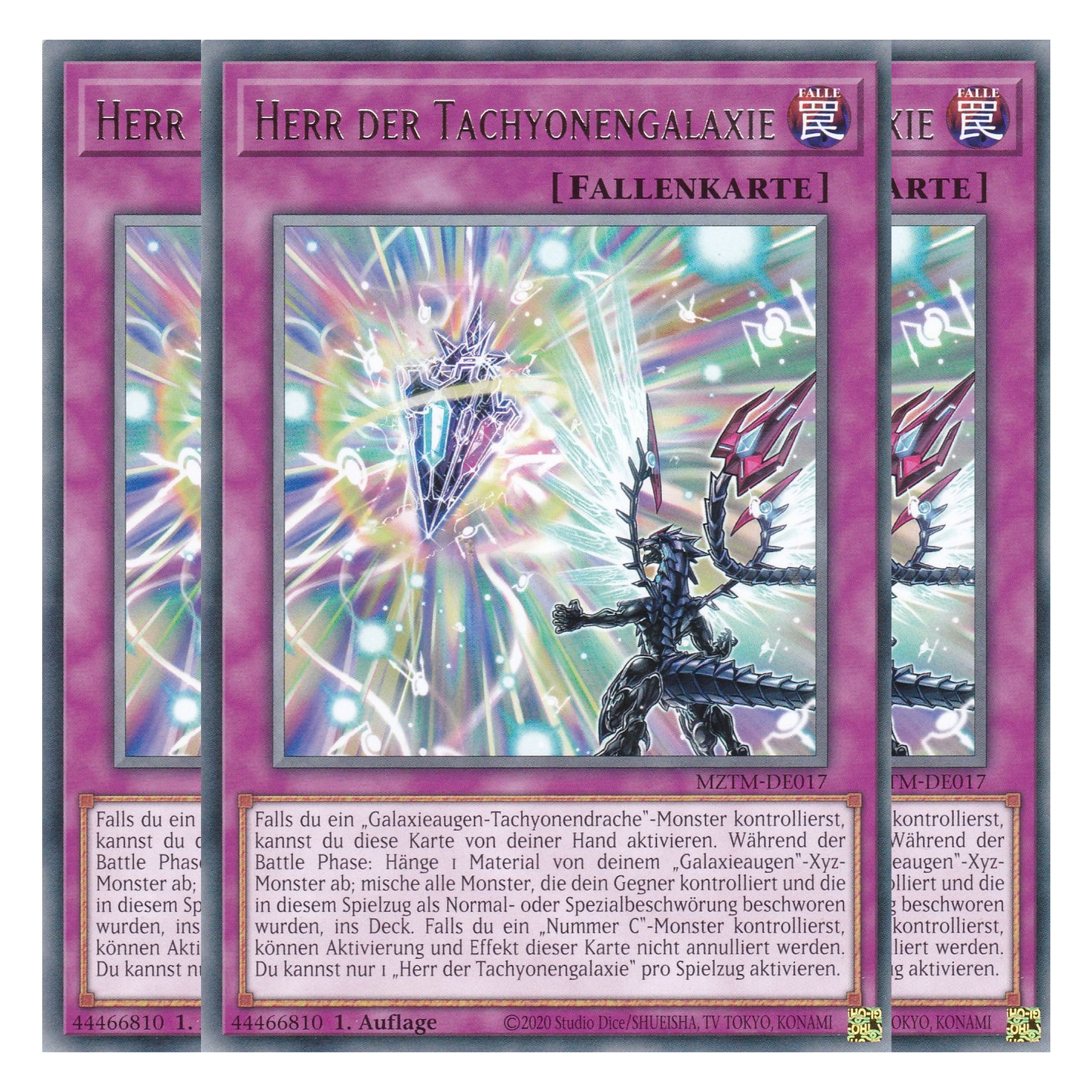 Herr der Tachyonengalaxie - MZTM-DE017 - Rare - Deutsch - 1. Auflage - Maze of the Master - Playset (3 Kopien) - Yu-Gi-Oh!