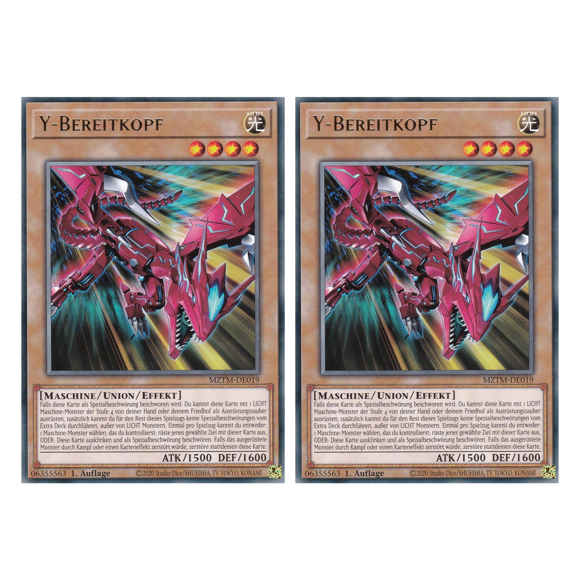 Y-Bereitkopf - MZTM-DE019 - Rare - Deutsch - 1. Auflage - Maze of the Master - Duo Set (2 Stück) - Yu-Gi-Oh!