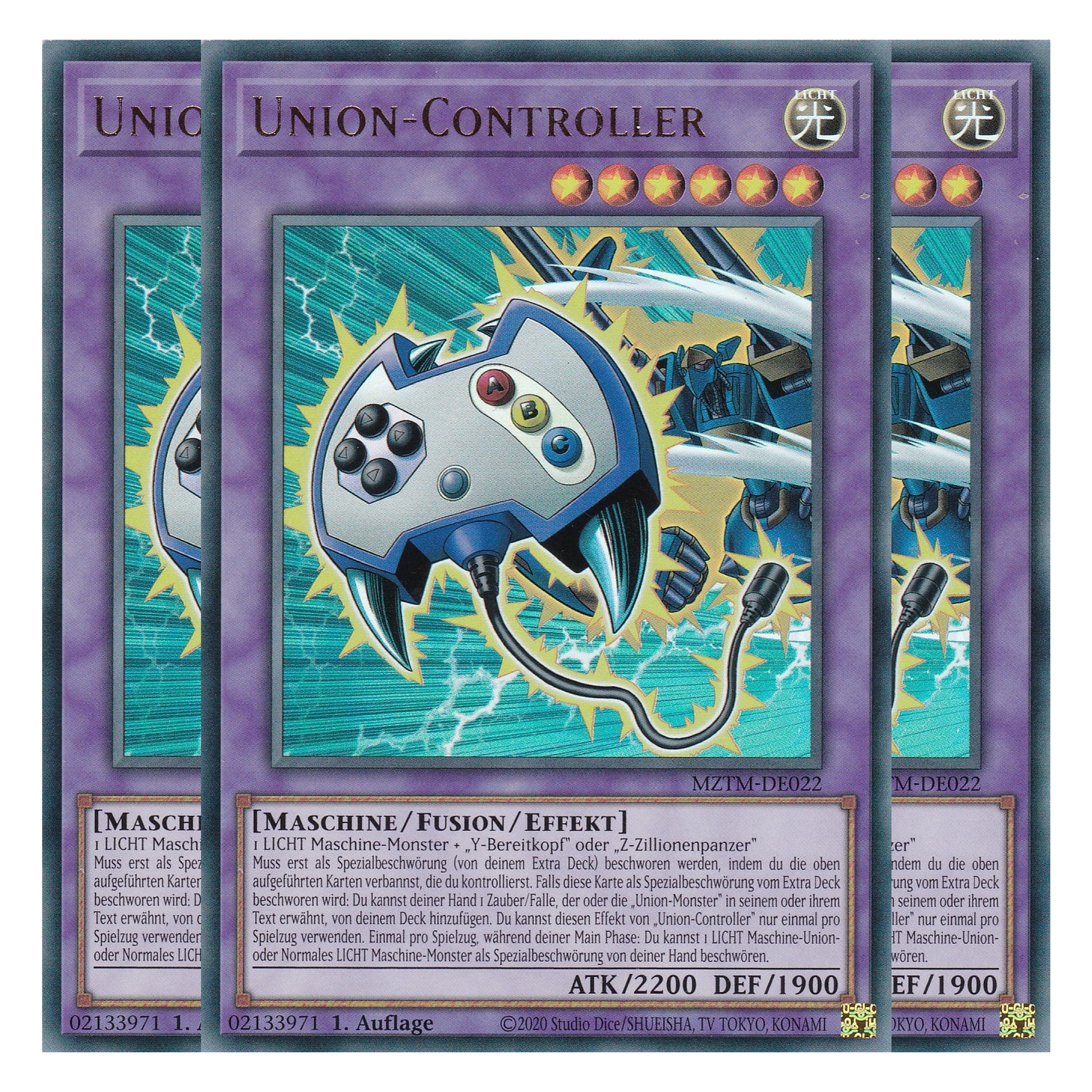 Union-Controller - MZTM-DE022 - Ultra Rare - Deutsch - 1. Auflage - Maze of the Master - Playset (3 Kopien) - Yu-Gi-Oh!