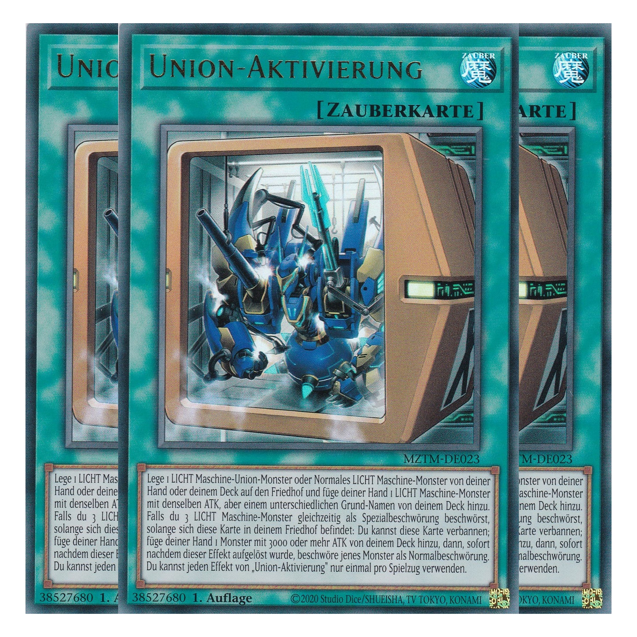 Union-Aktivierung - MZTM-DE023 - Ultra Rare - Deutsch - 1. Auflage - Maze of the Master - Playset (3 Kopien) - Yu-Gi-Oh!