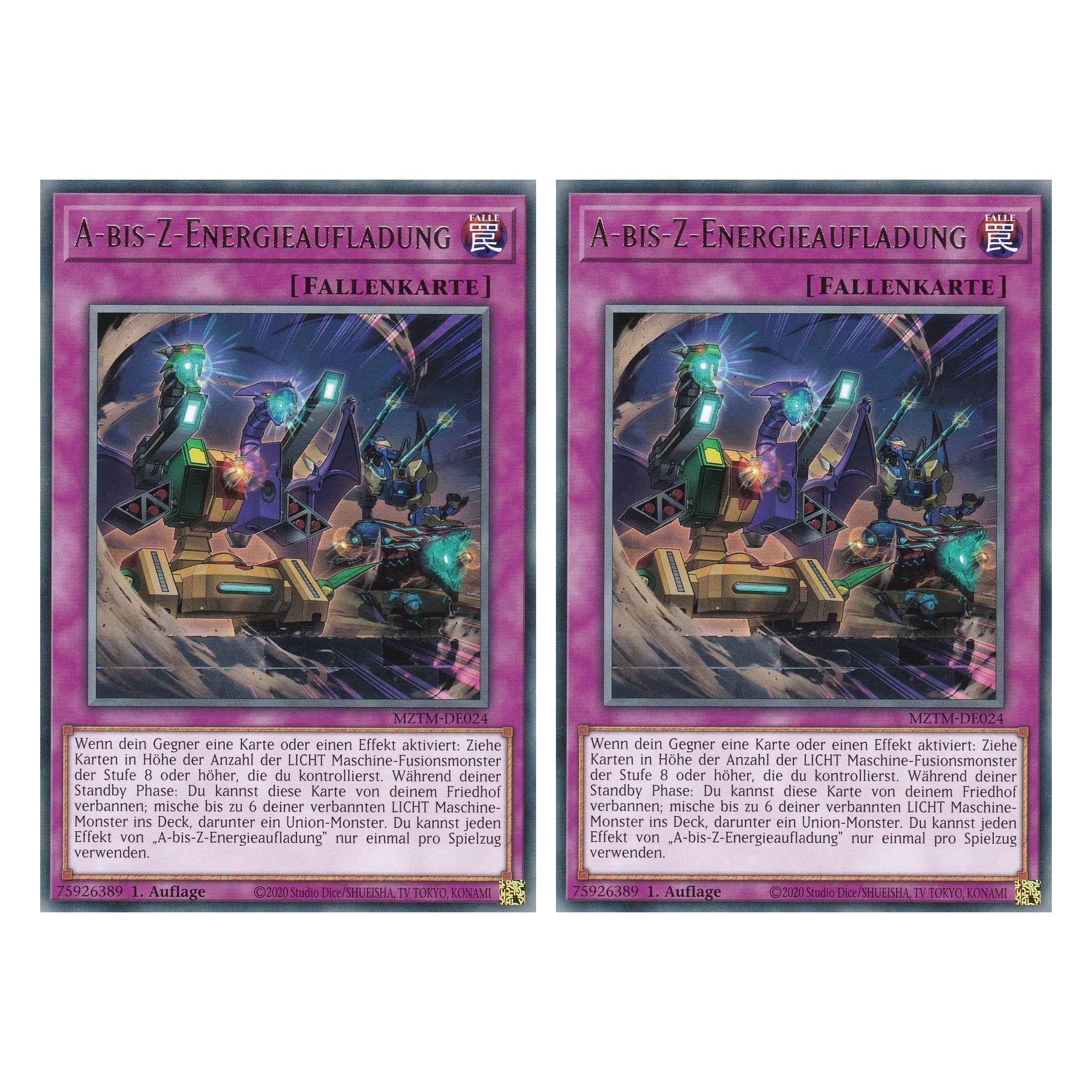 A-bis-Z-Energieaufladung - MZTM-DE024 - Rare - Deutsch - 1. Auflage - Maze of the Master - Duo Set (2 Stück) - Yu-Gi-Oh!