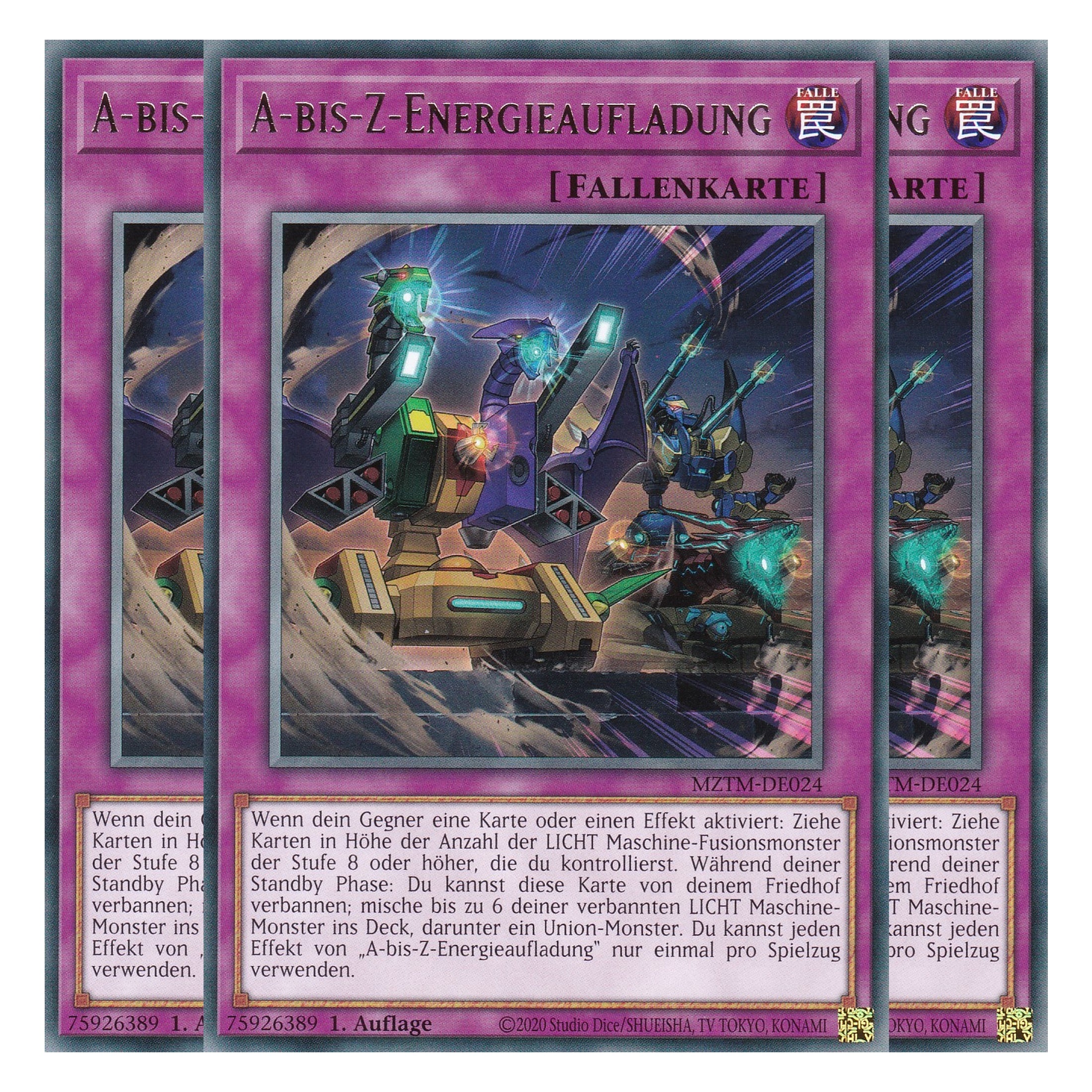 A-bis-Z-Energieaufladung - MZTM-DE024 - Rare - Deutsch - 1. Auflage - Maze of the Master - Playset (3 Kopien) - Yu-Gi-Oh!