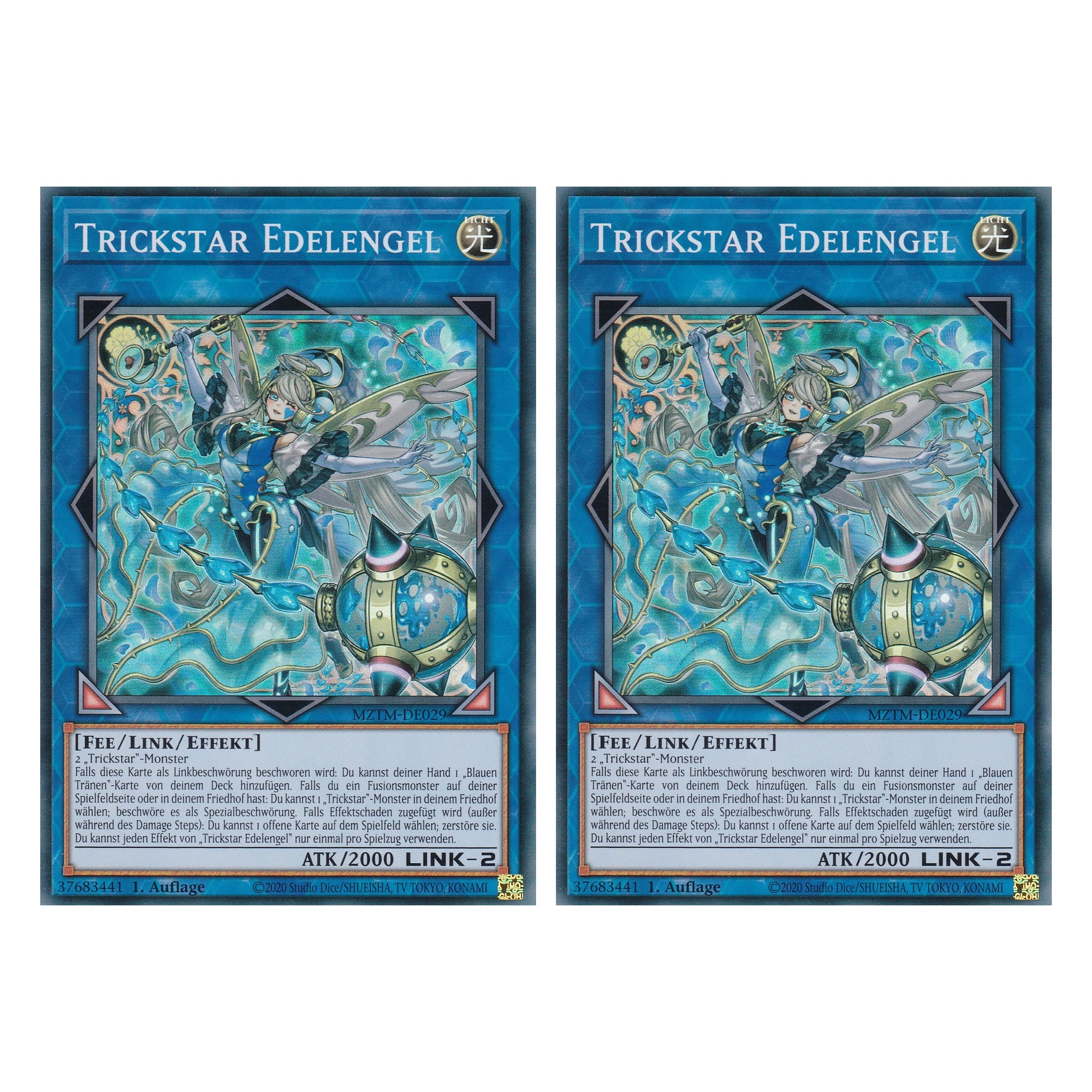 Trickstar Edelengel - MZTM-DE029 - Super Rare - Deutsch - 1. Auflage - Maze of the Master - Duo Set (2 Stück) - Yu-Gi-Oh!