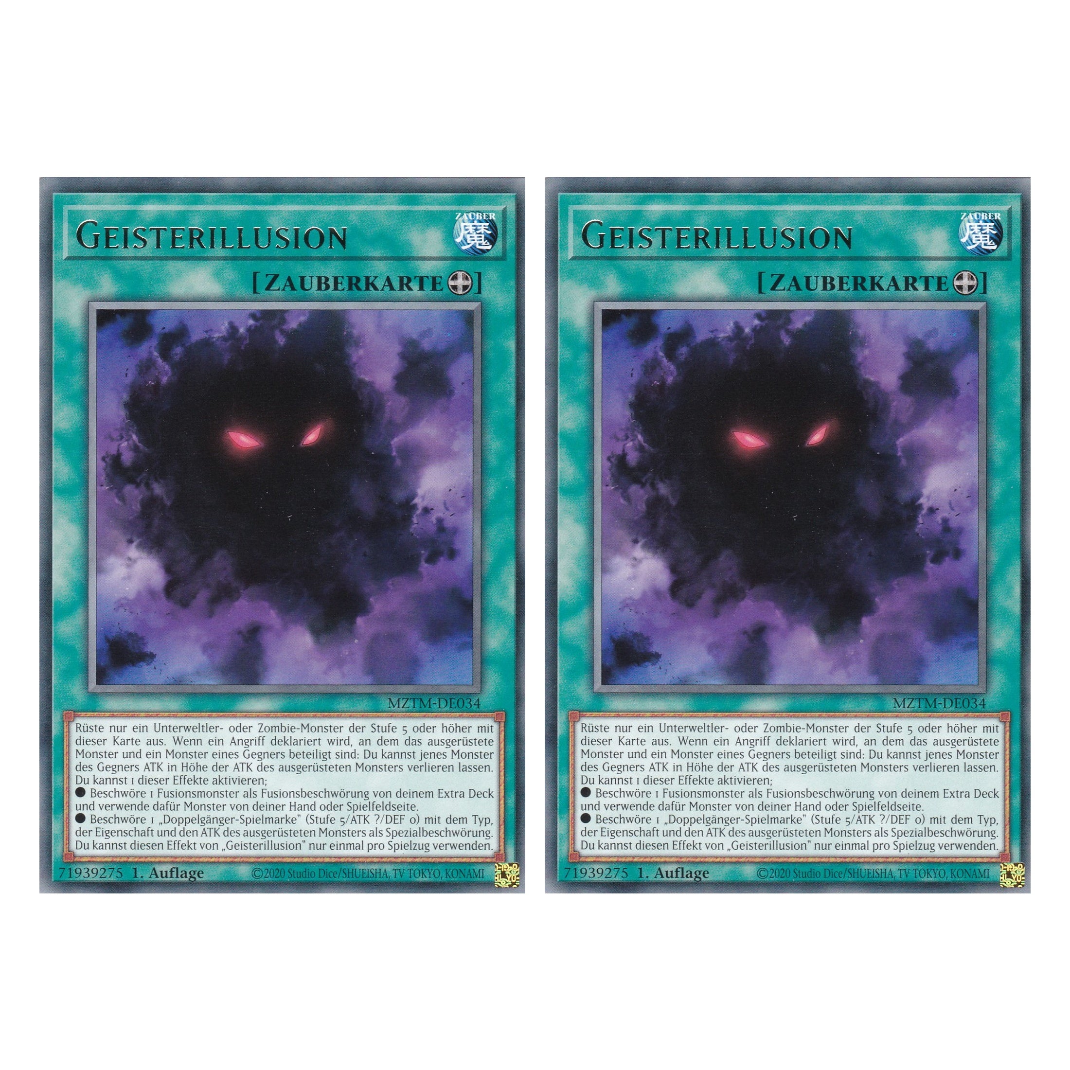 Geisterillusion - MZTM-DE034 - Rare - Deutsch - 1. Auflage - Maze of the Master - Duo Set (2 Stück) - Yu-Gi-Oh!