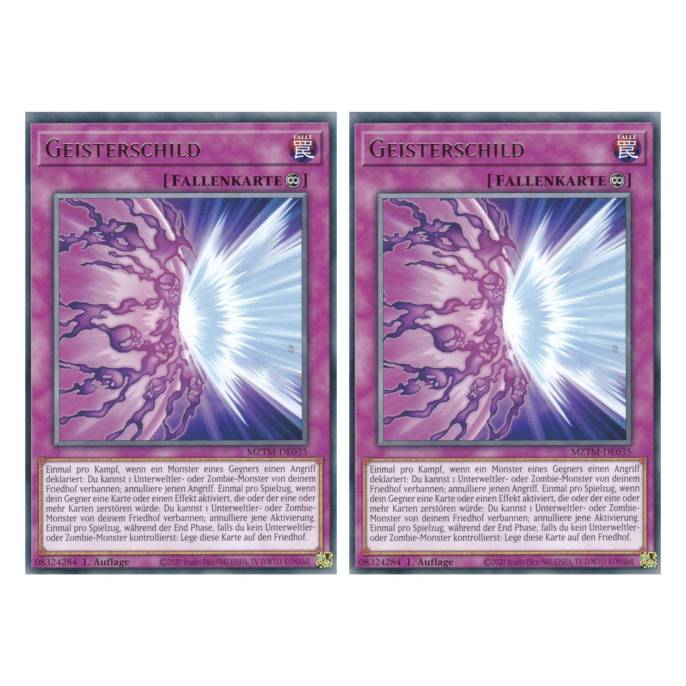 Geisterschild - MZTM-DE035 - Rare - Deutsch - 1. Auflage - Maze of the Master - Duo Set (2 Stück) - Yu-Gi-Oh!
