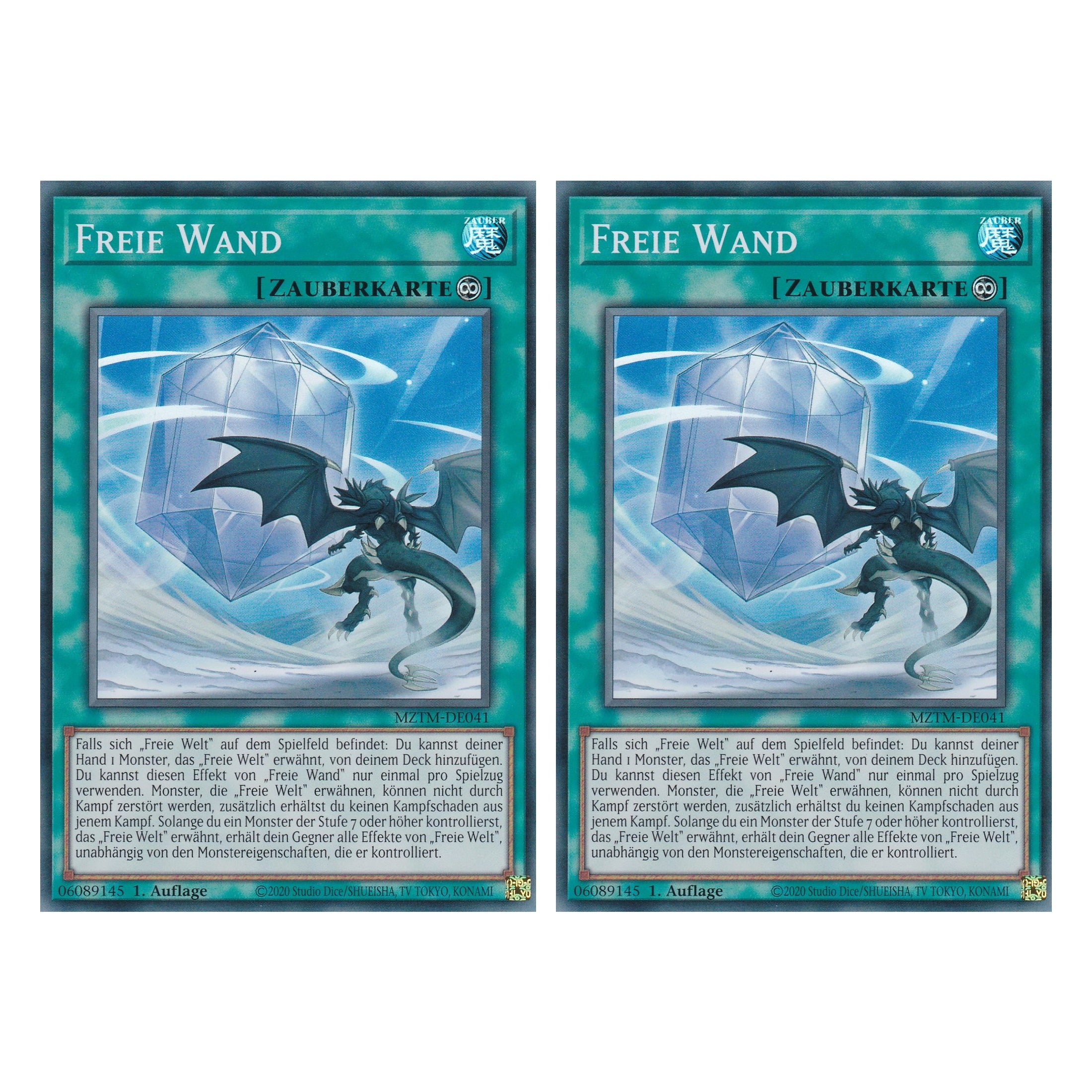 Freie Wand - MZTM-DE041 - Super Rare - Deutsch - 1. Auflage - Maze of the Master - Duo Set (2 Stück) - Yu-Gi-Oh!