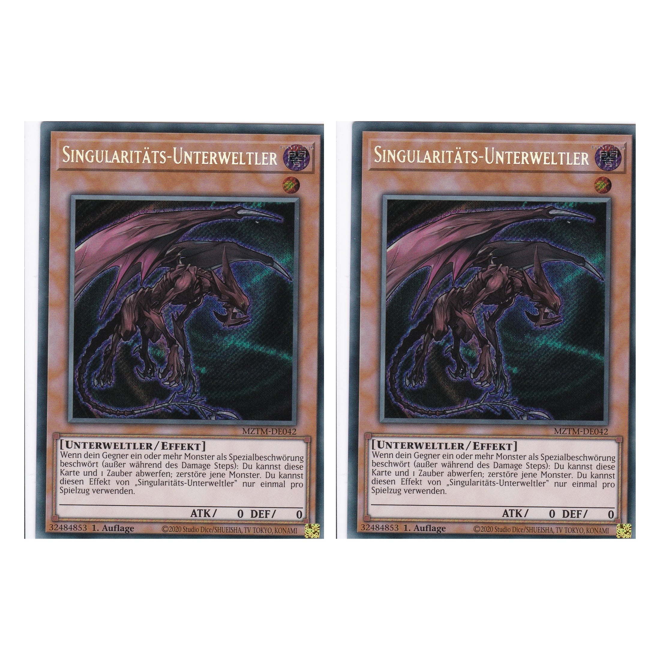 Singularitäts-Unterweltler - MZTM-DE042 - Secret Rare - Deutsch - 1. Auflage - Maze of the Master - Duo Set (2 Stück) - Yu-Gi-Oh!