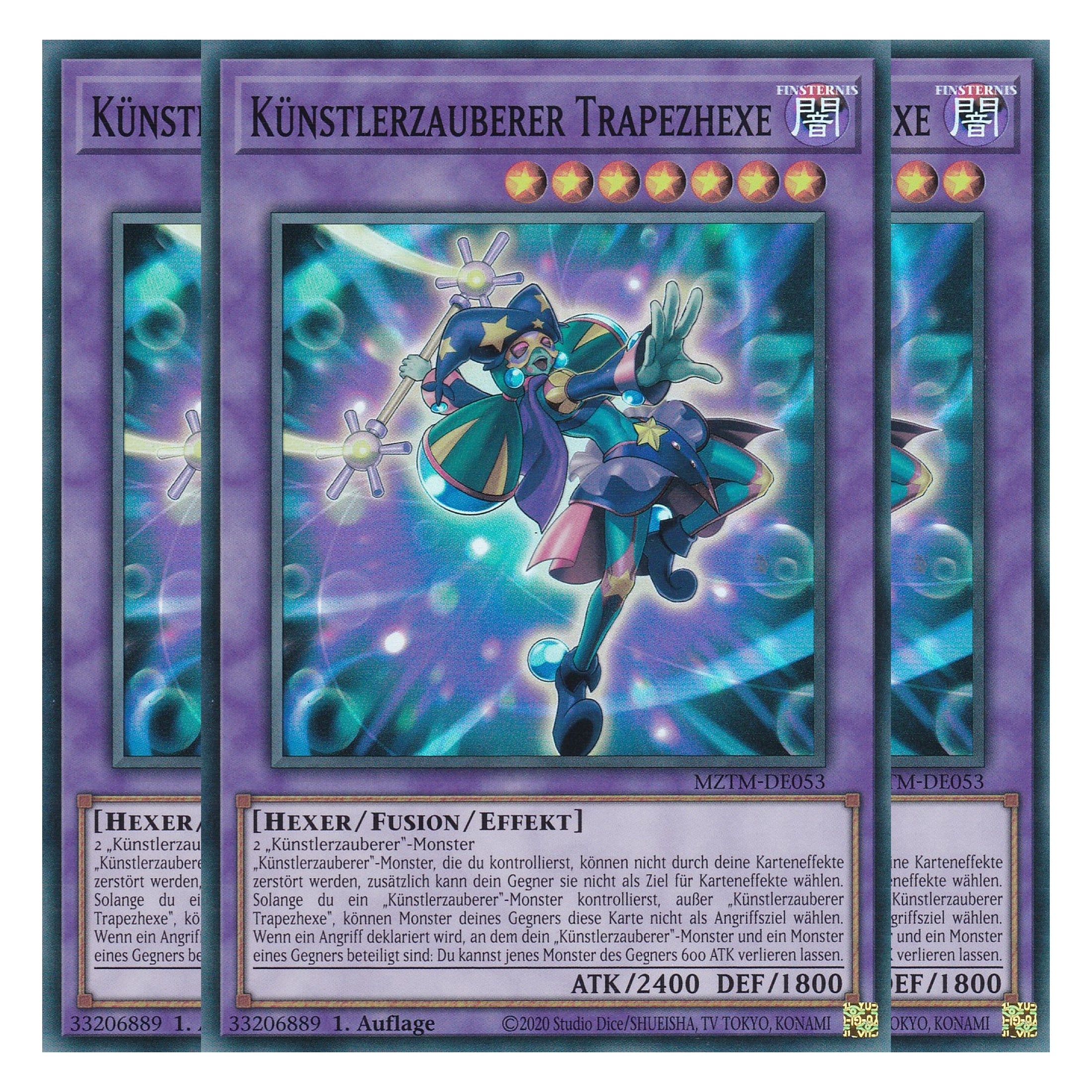 Künstlerzauberer Trapezhexe - MZTM-DE053 - Super Rare - Deutsch - 1. Auflage - Maze of the Master - Playset (3 Kopien) - Yu-Gi-Oh!