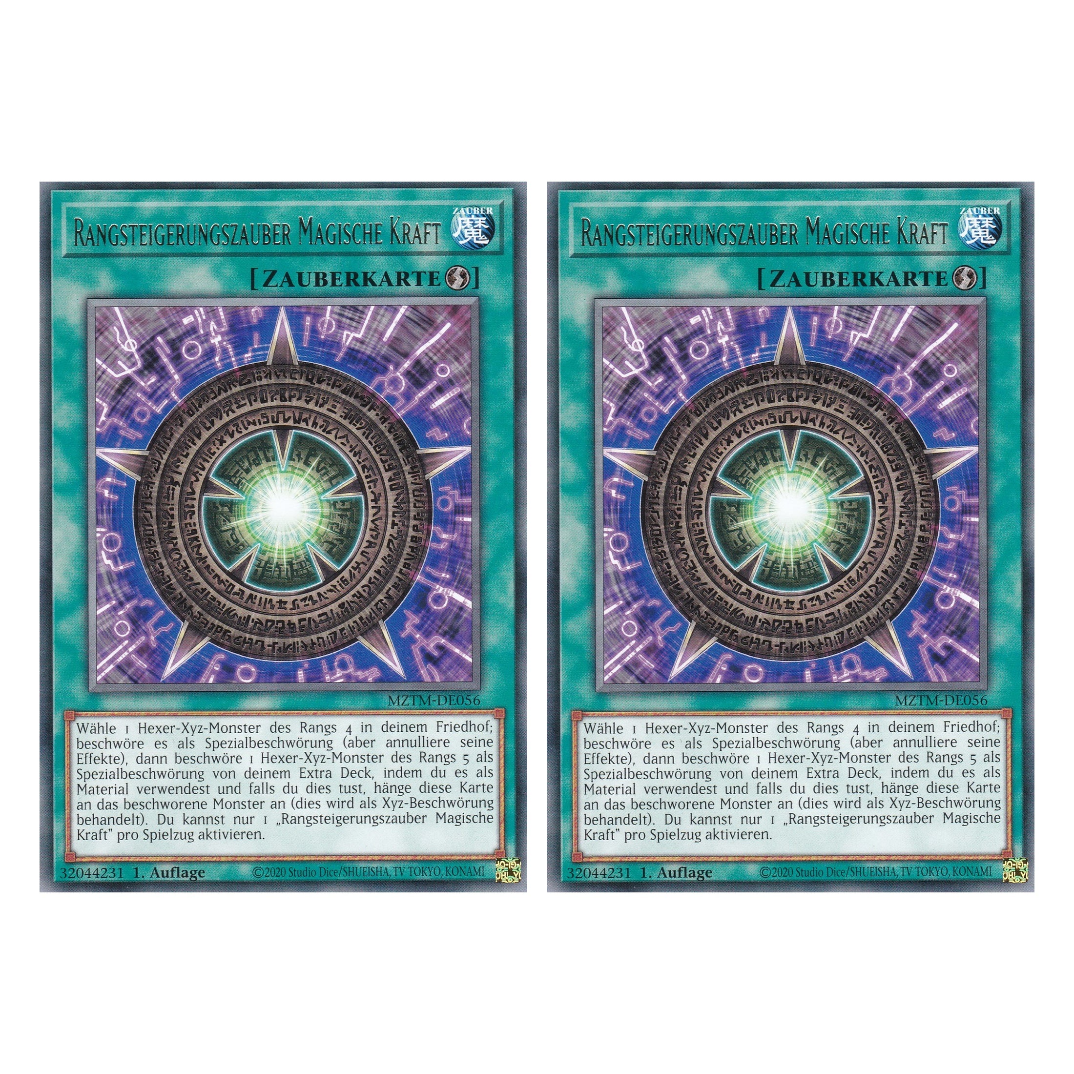 Rangsteigerungszauber Magische Kraft - MZTM-DE056 - Rare - Deutsch - 1. Auflage - Maze of the Master - Duo Set (2 Stück) - Yu-Gi-Oh!