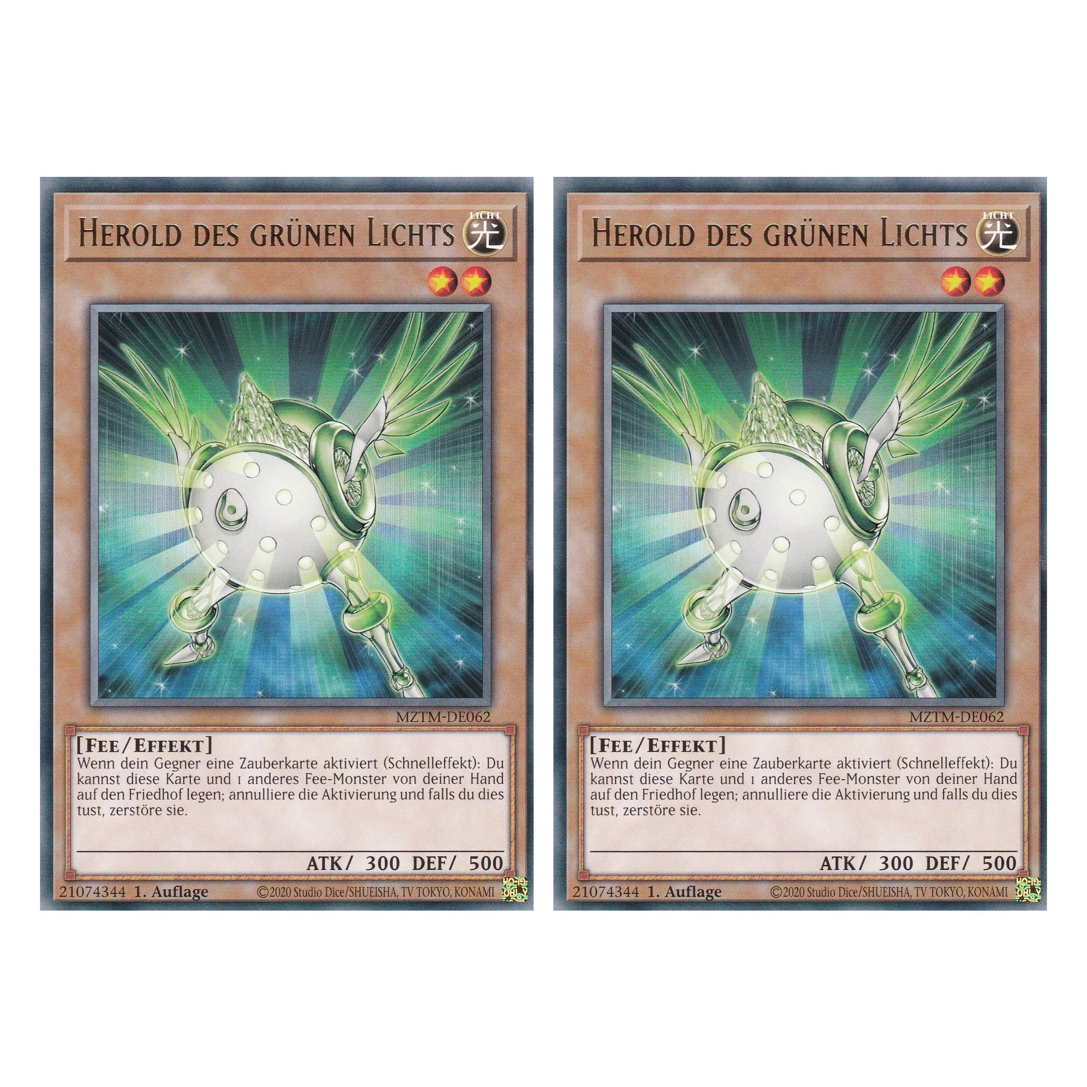 Herold des grünen Lichts - MZTM-DE062 - Rare - Deutsch - 1. Auflage - Maze of the Master - Duo Set (2 Stück) - Yu-Gi-Oh!