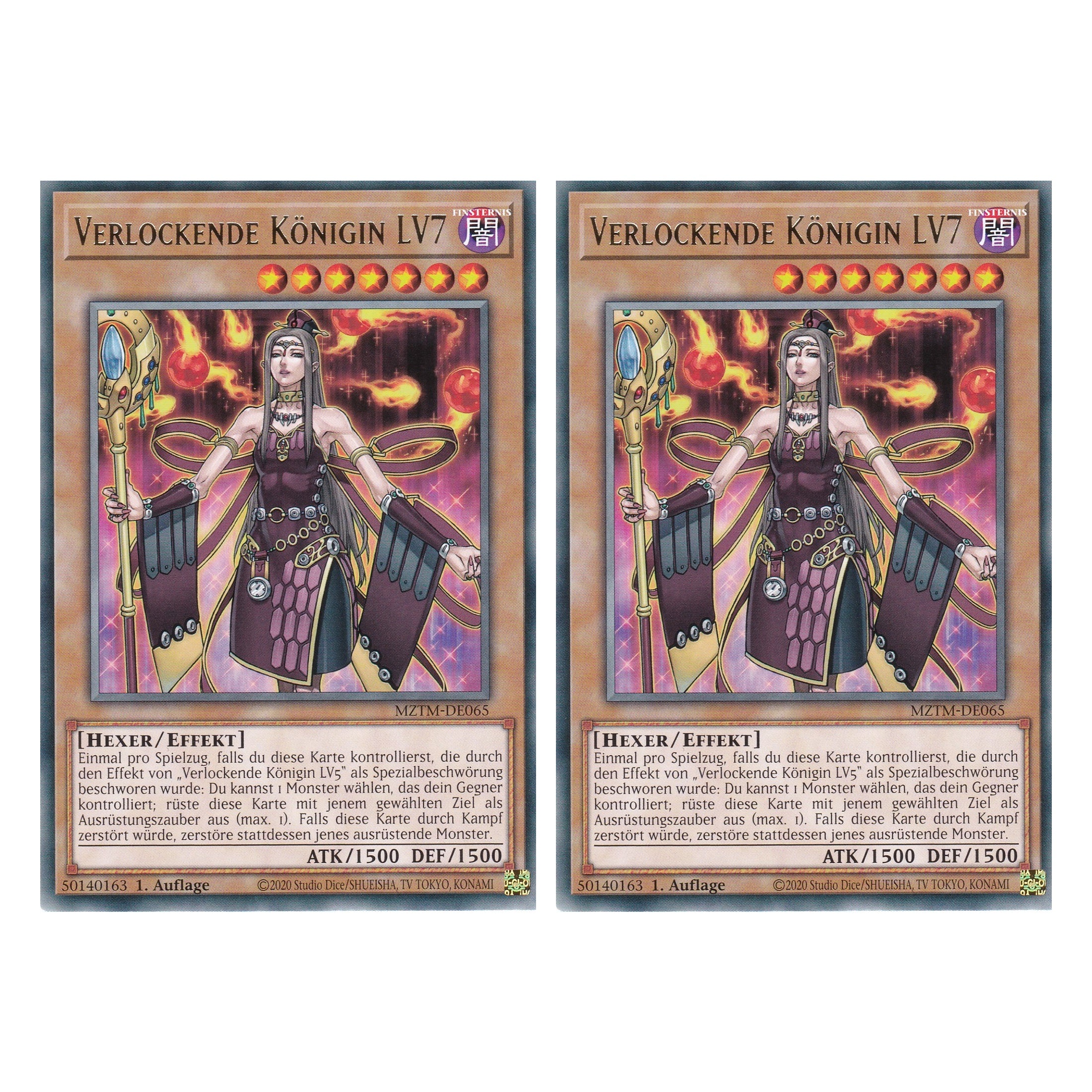 Verlockende Königin LV7 - MZTM-DE065 - Rare - Deutsch - 1. Auflage - Maze of the Master - Duo Set (2 Stück) - Yu-Gi-Oh!