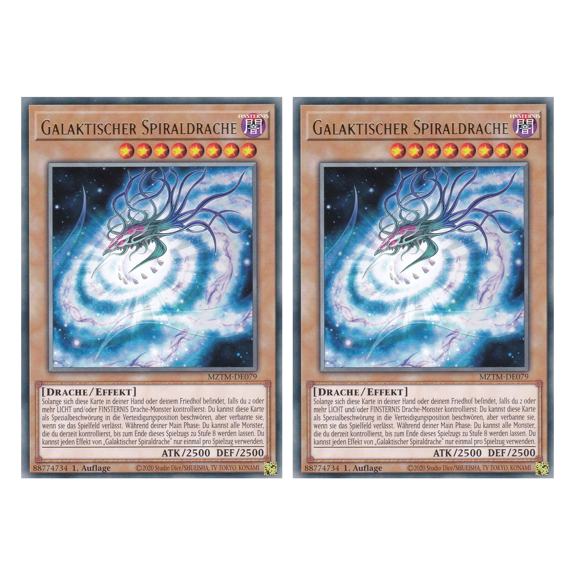Galaktischer Spiraldrache - MZTM-DE079 - Rare - Deutsch - 1. Auflage - Maze of the Master - Duo Set (2 Stück) - Yu-Gi-Oh!