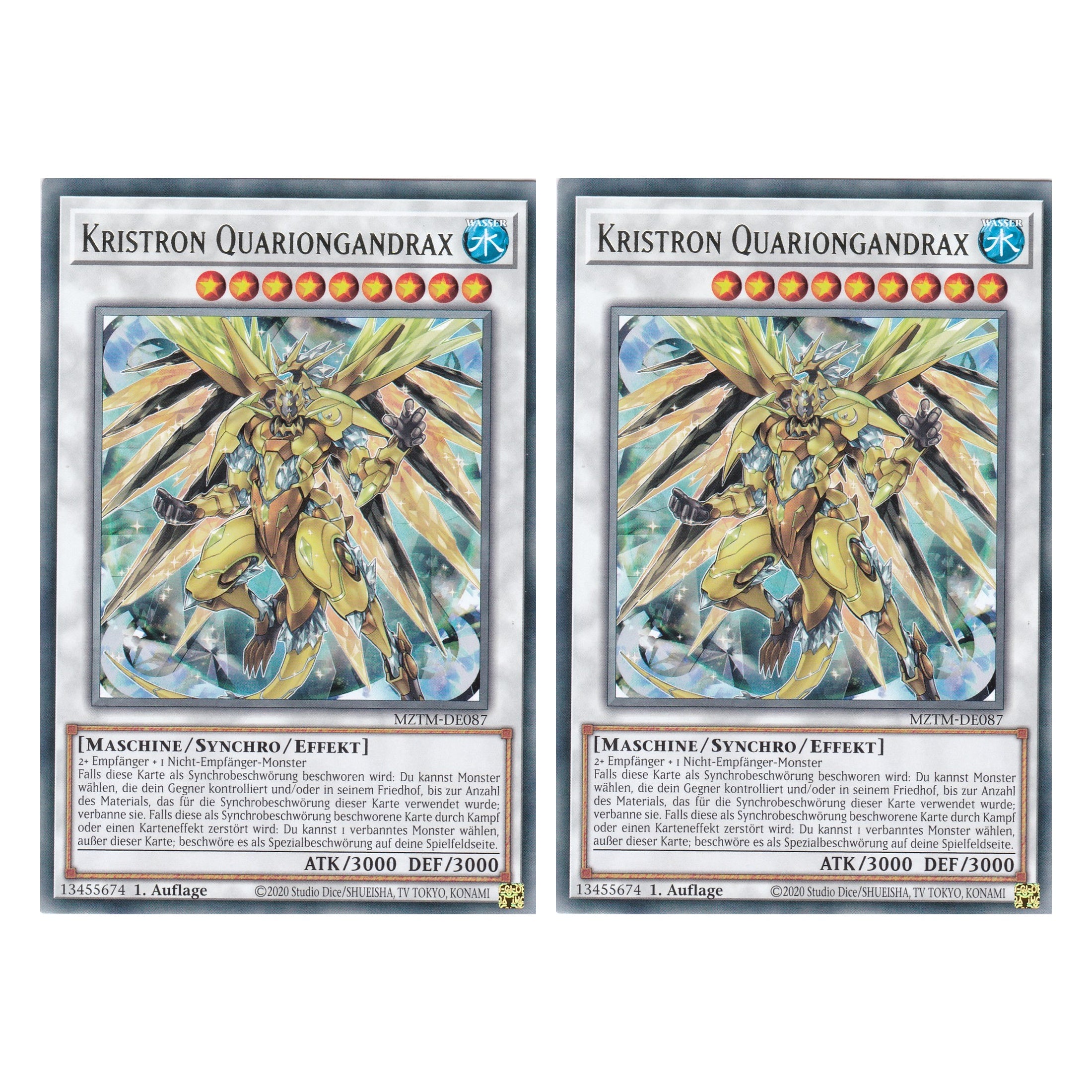 Kristron Quariongandrax - MZTM-DE087 - Rare - Deutsch - 1. Auflage - Maze of the Master - Duo Set (2 Stück) - Yu-Gi-Oh!