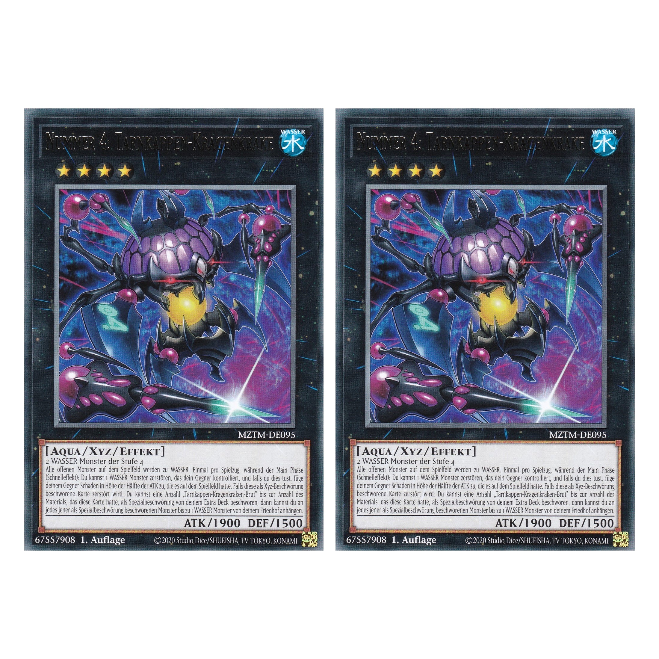 Nummer 4: Tarnkappen-Kragenkrake - MZTM-DE095 - Rare - Deutsch - 1. Auflage - Maze of the Master - Duo Set (2 Stück) - Yu-Gi-Oh!