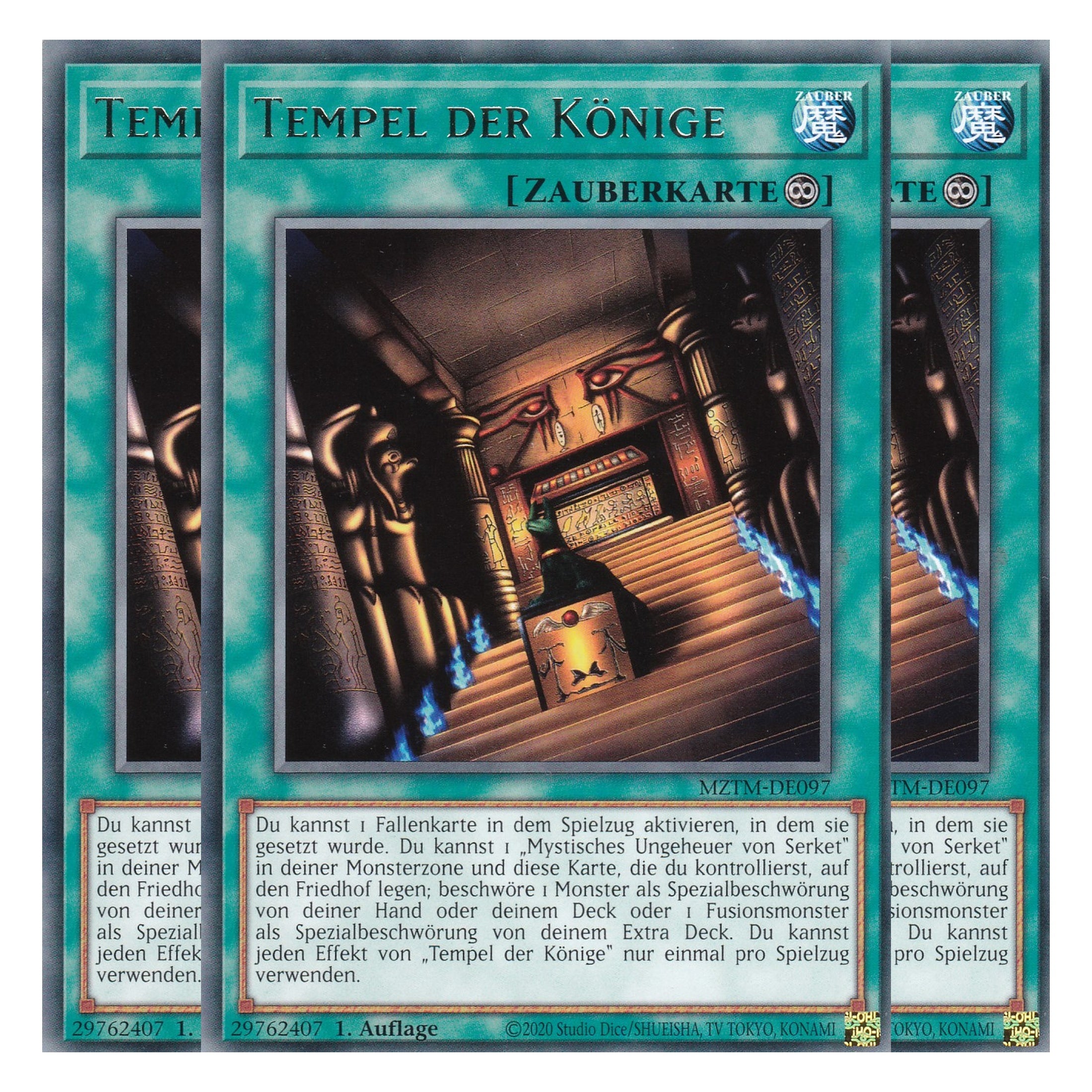 Tempel der Könige - MZTM-DE097 - Rare - Deutsch - 1. Auflage - Maze of the Master - Playset (3 Kopien) - Yu-Gi-Oh!