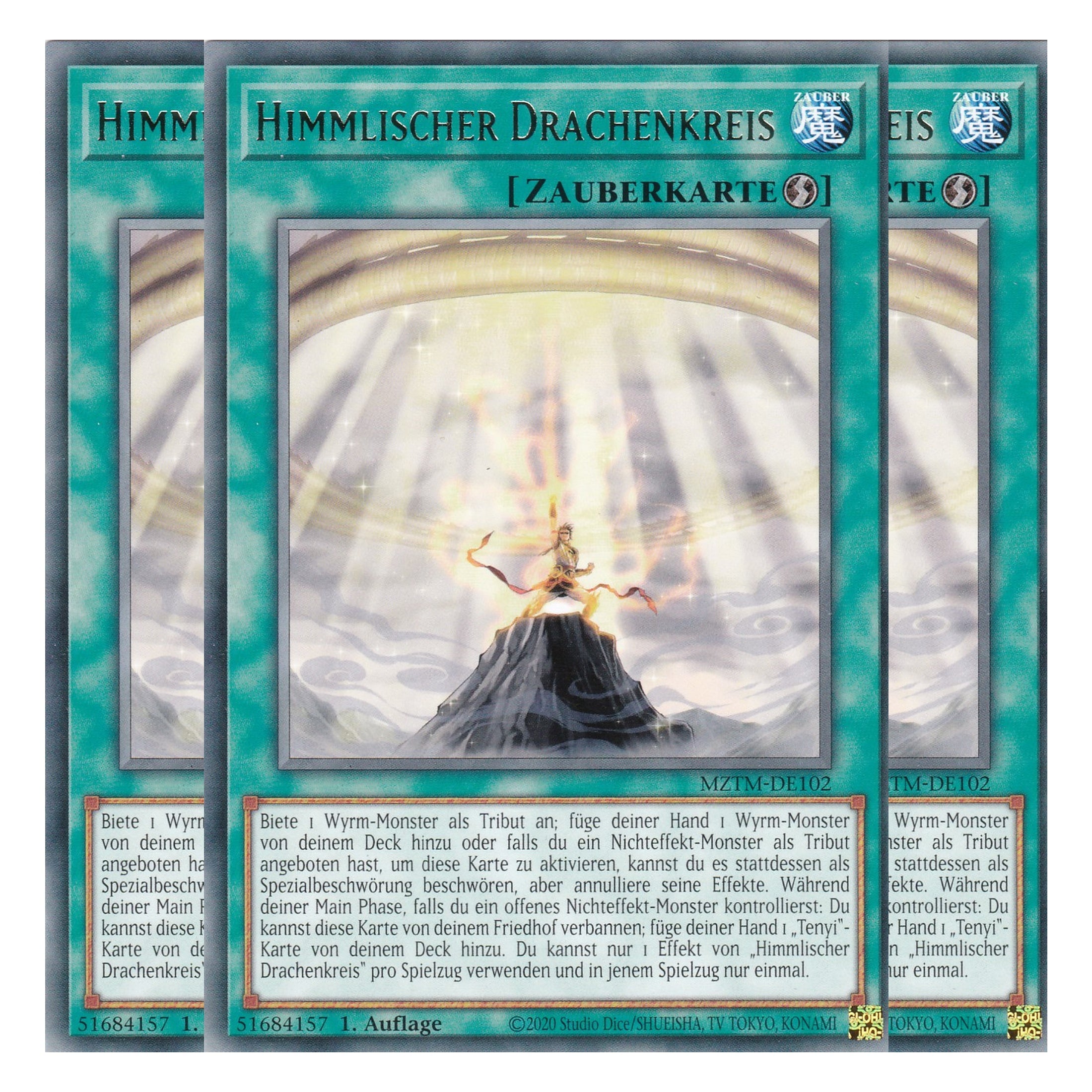 Himmlischer Drachenkreis - MZTM-DE102 - Rare - Deutsch - 1. Auflage - Maze of the Master - Playset (3 Kopien) - Yu-Gi-Oh!