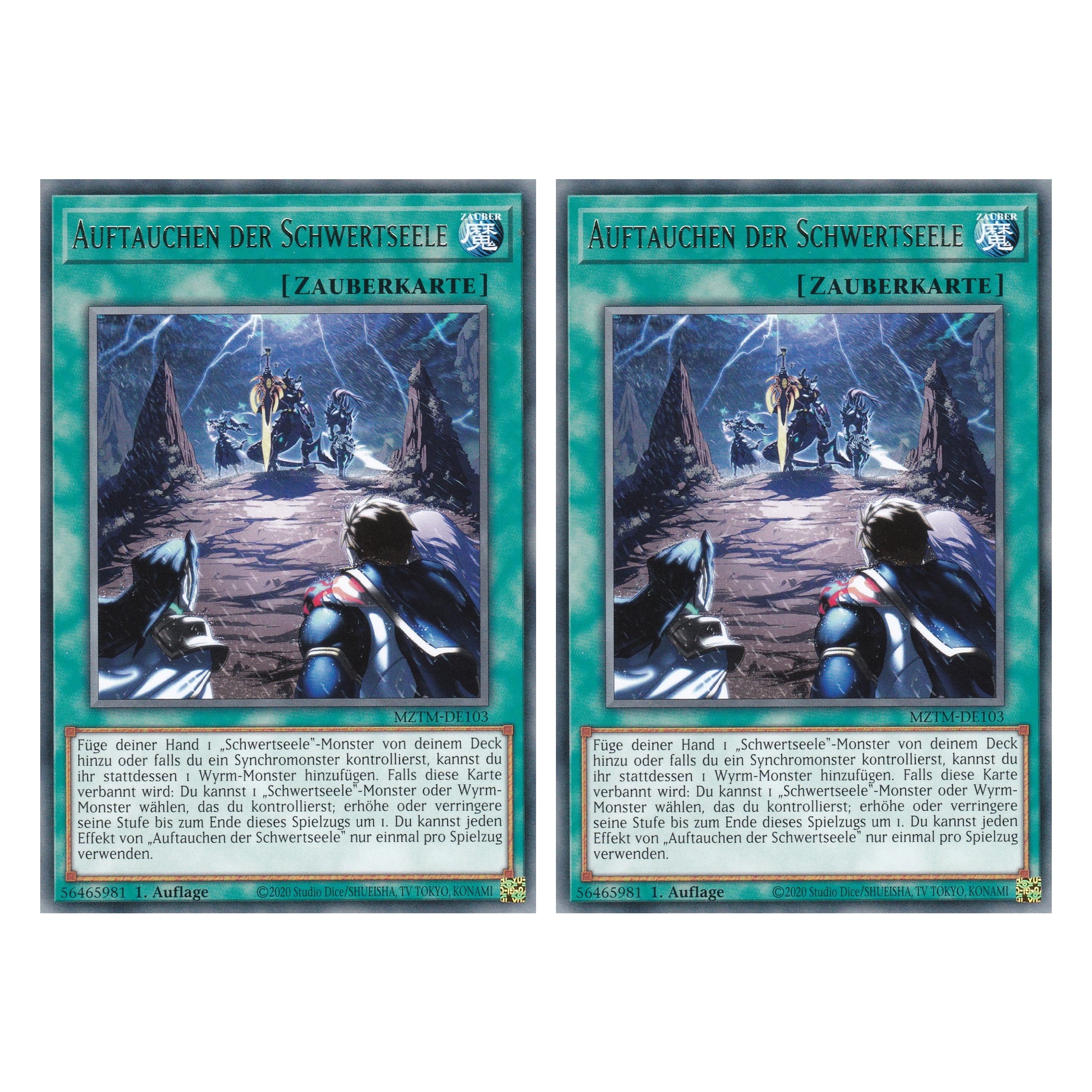 Auftauchen der Schwertseele - MZTM-DE103 - Rare - Deutsch - 1. Auflage - Maze of the Master - Duo Set (2 Stück) - Yu-Gi-Oh!