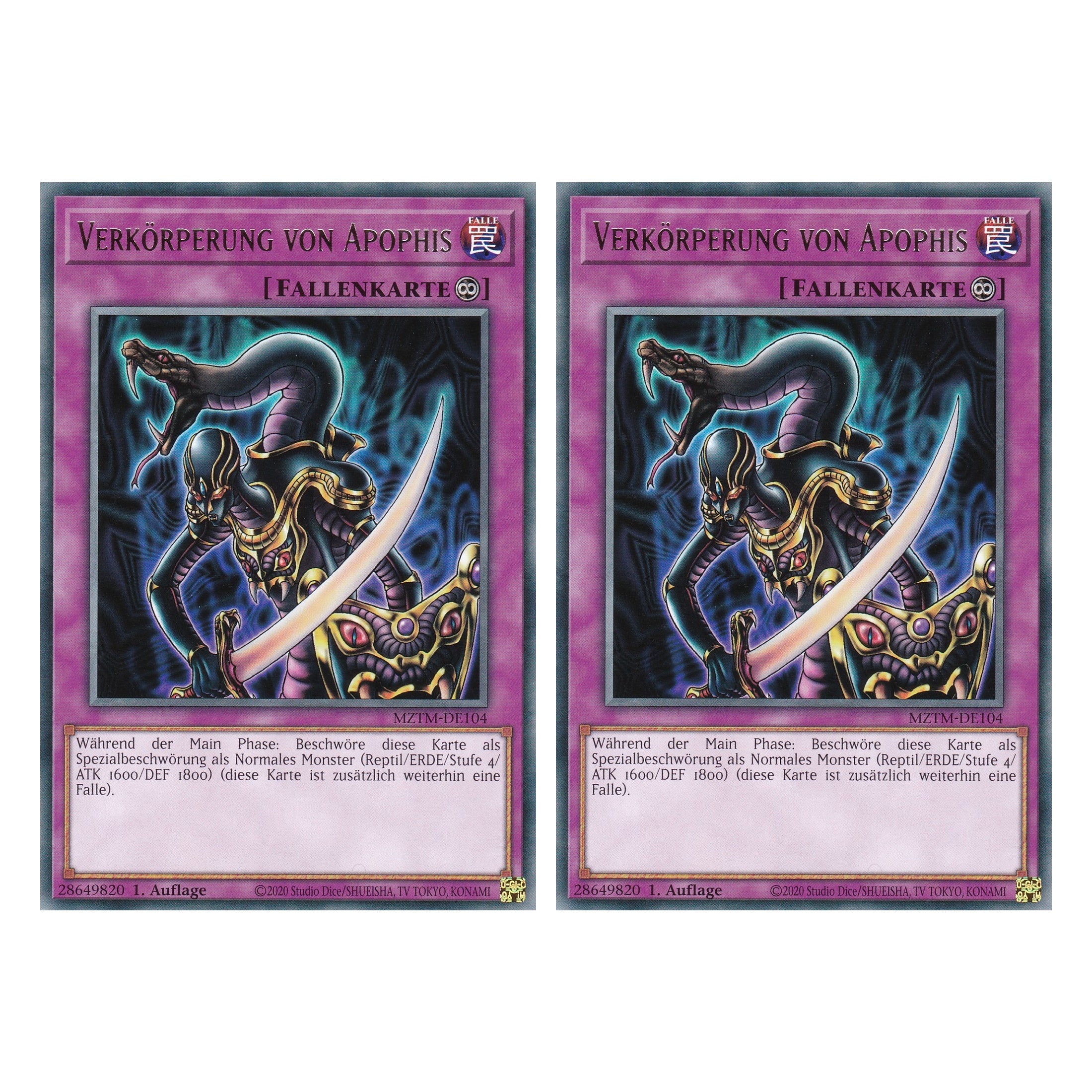 Apophis die Sumpfgottheit - MZTM-DE110 - Rare - Deutsch - 1. Auflage - Maze of the Master - Duo Set (2 Stück) - Yu-Gi-Oh!