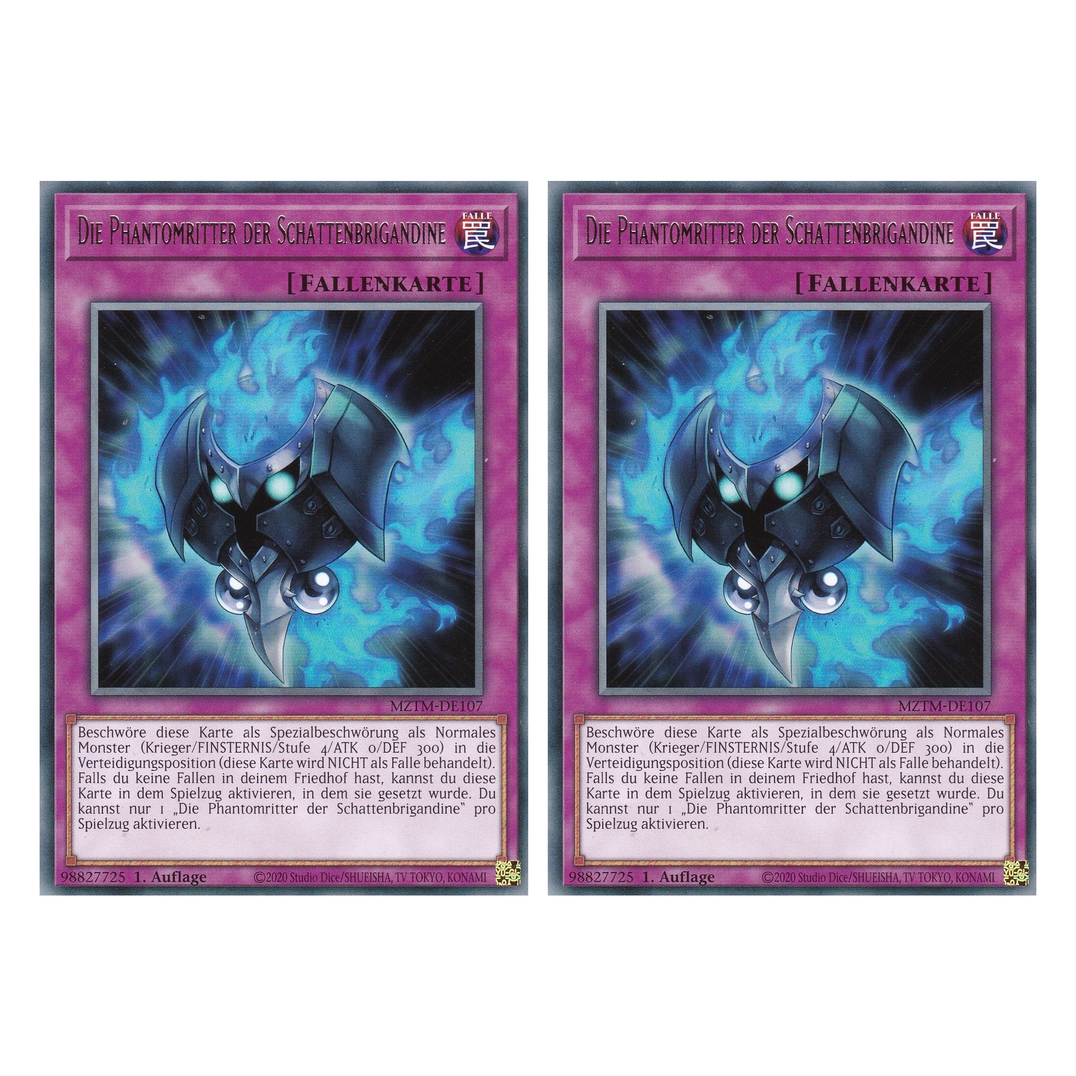 Die Phantomritter der Schattenbrigandine - MZTM-DE107 - Rare - Deutsch - 1. Auflage - Maze of the Master - Duo Set (2 Stück) - Yu-Gi-Oh!