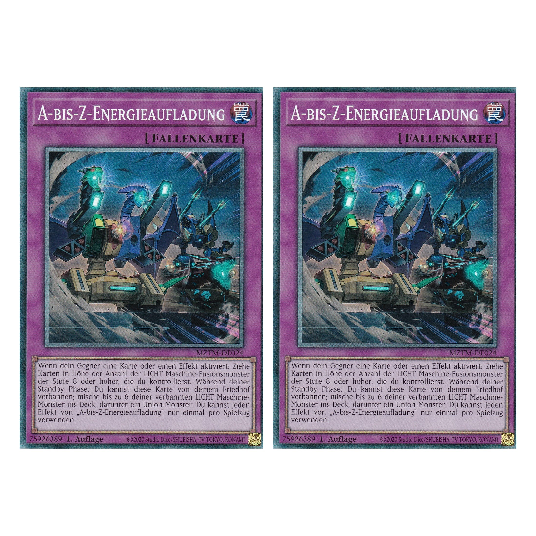 A-bis-Z-Energieaufladung - MZTM-DE024 - Collector’s Rare - Deutsch - 1. Auflage - Maze of the Master - Duo Set (2 Stück) - Yu-Gi-Oh!