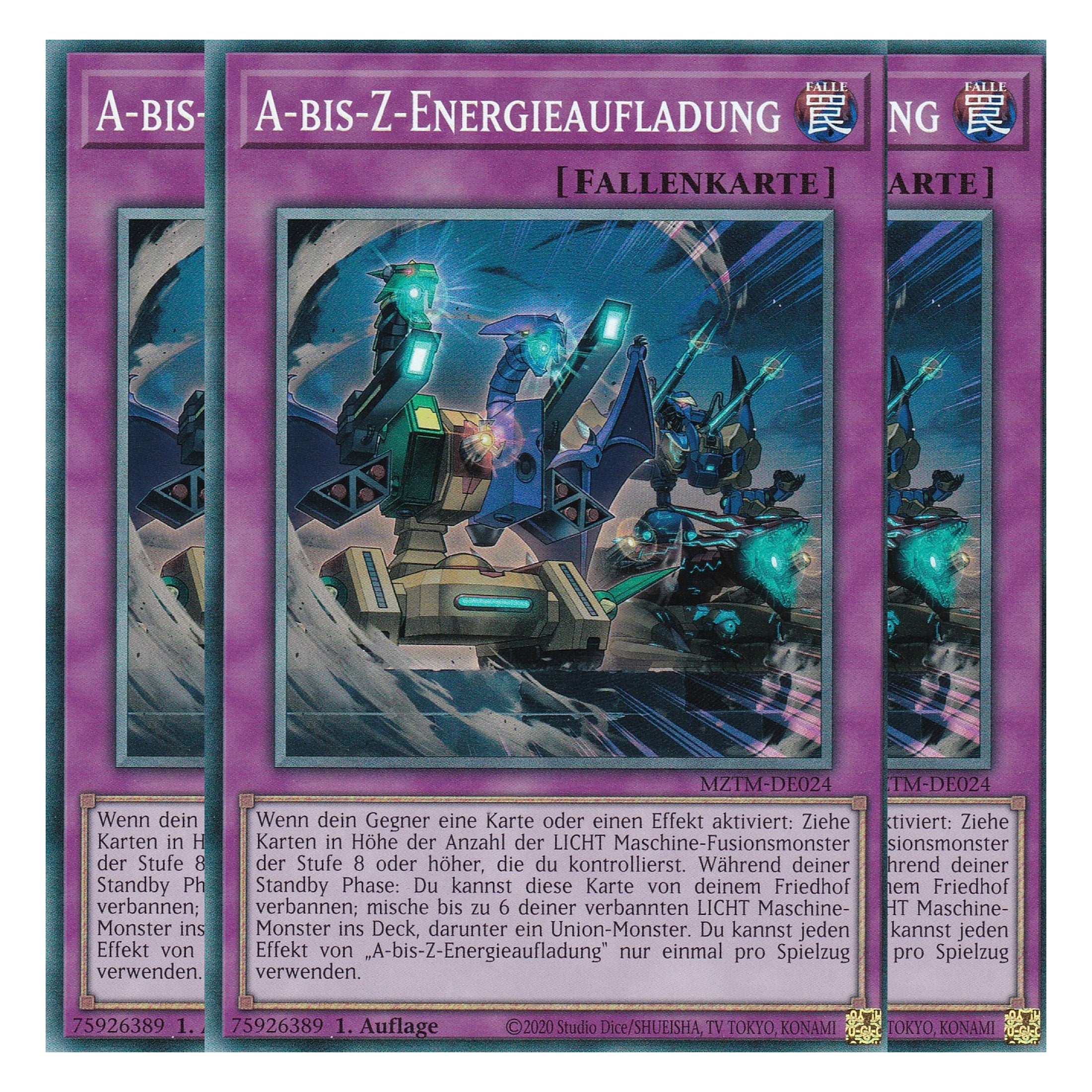 A-bis-Z-Energieaufladung - MZTM-DE024 - Collector’s Rare - Deutsch - 1. Auflage - Maze of the Master - Playset (3 Kopien) - Yu-Gi-Oh!