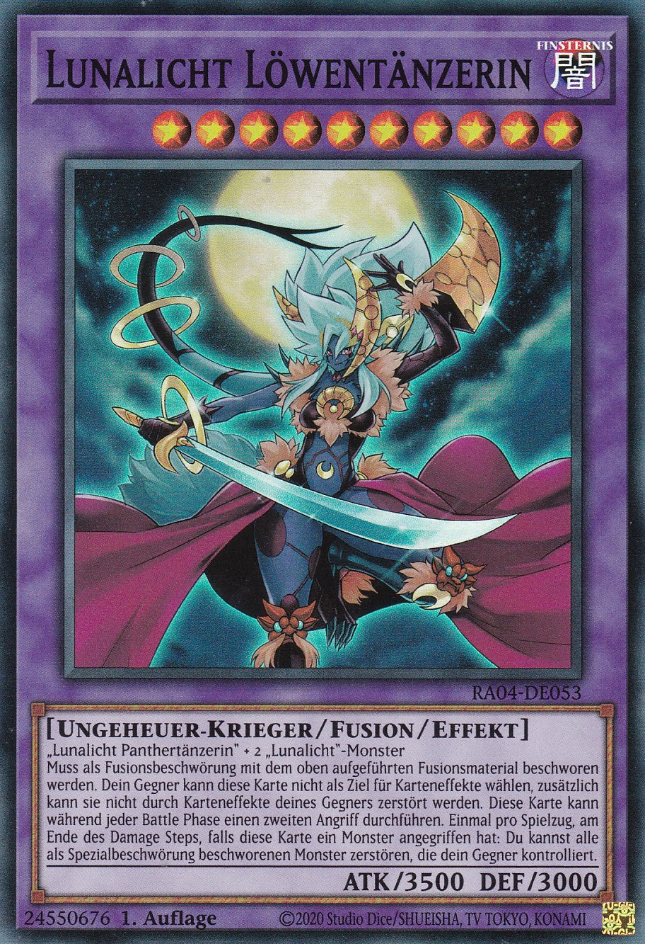 Lunalicht Löwentänzerin - RA04-DE053 - Super Rare - Deutsch - 1. Auflage - Quarter Century Stampede