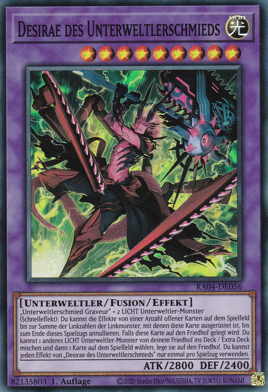 Desirae des Unterweltlerschmieds - RA04-DE056 - Super Rare - Deutsch - 1. Auflage - Quarter Century Stampede