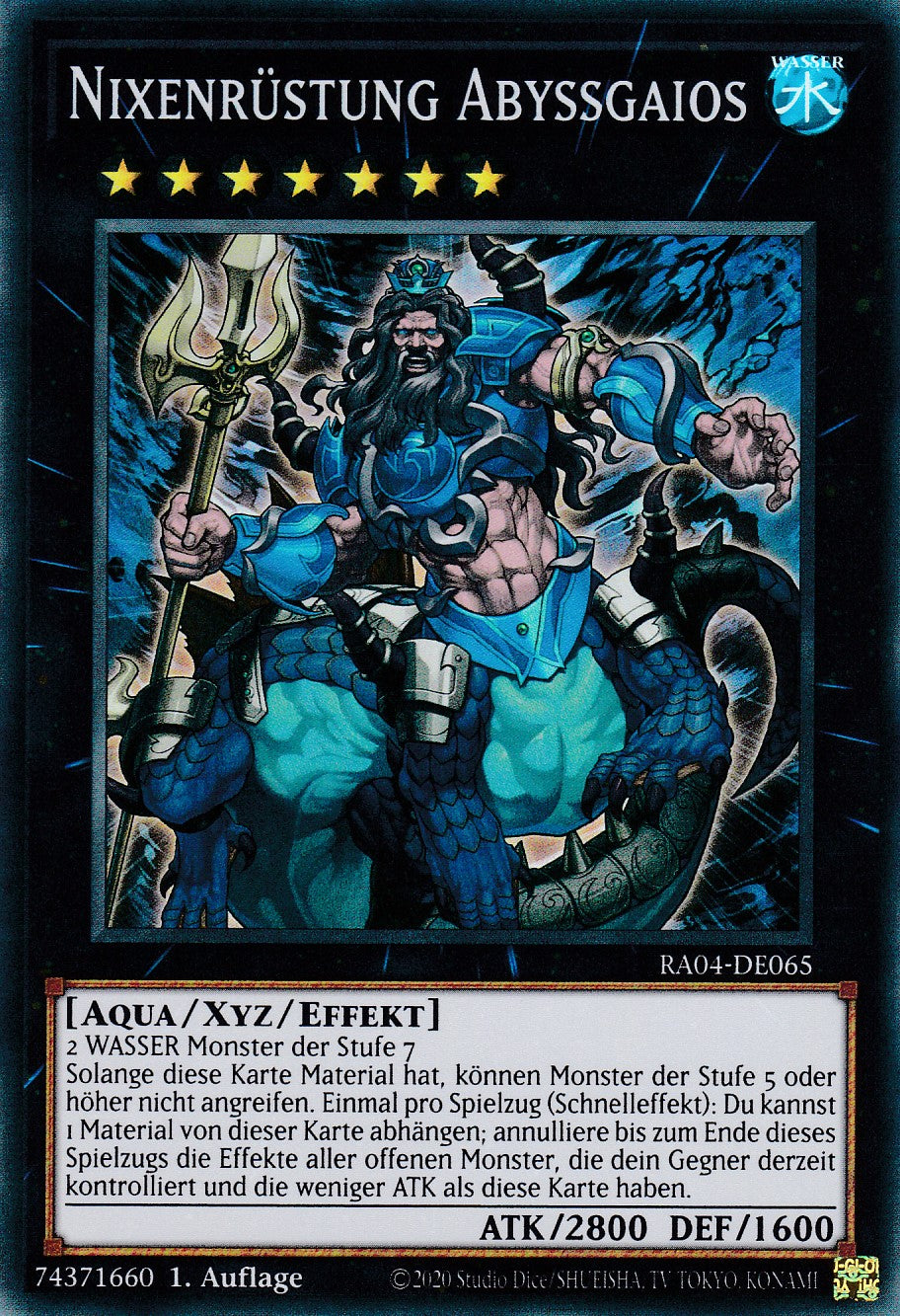 Nixenrüstung Abyssgaios - RA04-DE065 - Super Rare - Deutsch - 1. Auflage - Quarter Century Stampede