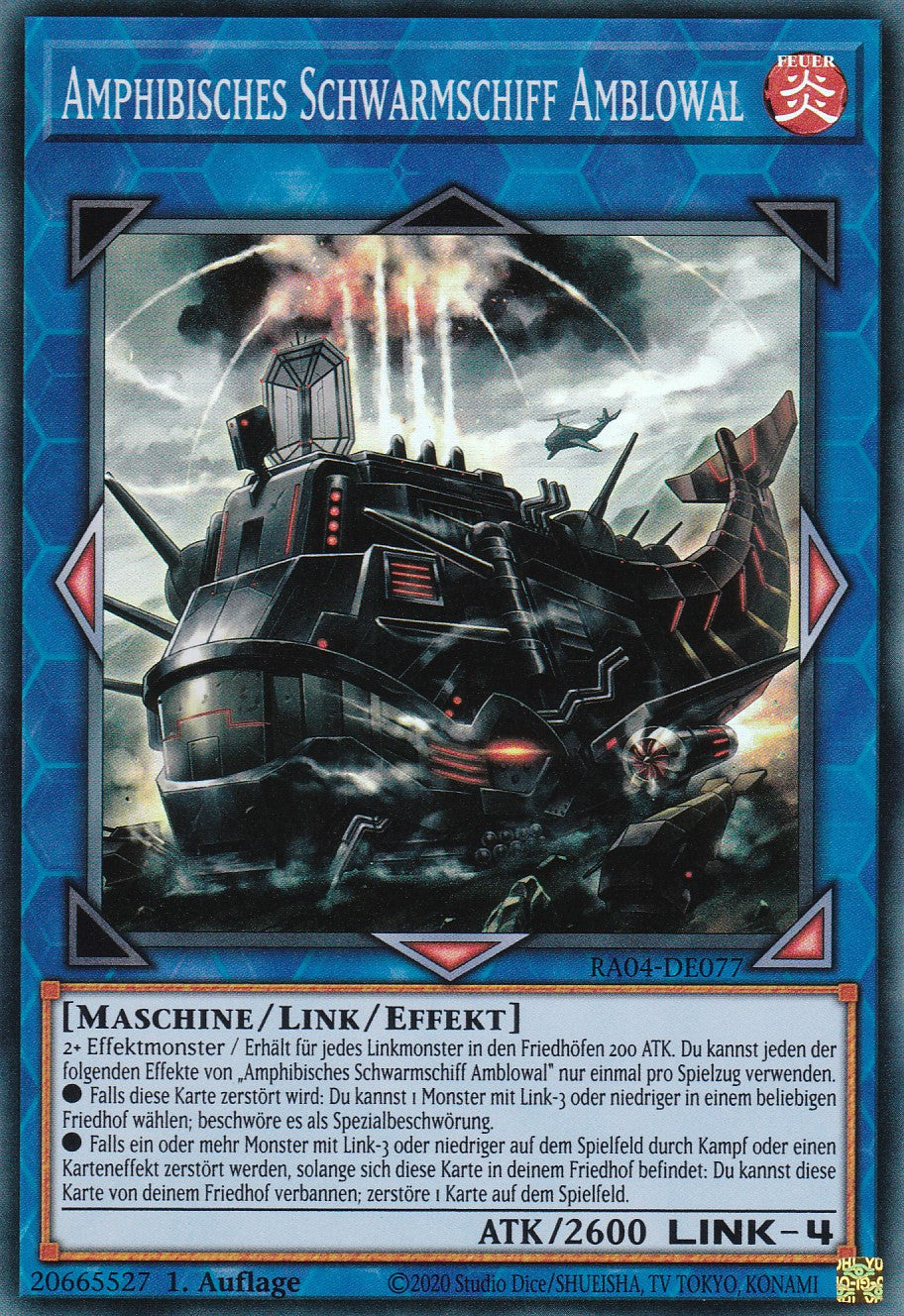 Amphibisches Schwarmschiff Amblowal - RA04-DE077 - Super Rare - Deutsch - 1. Auflage - Quarter Century Stampede