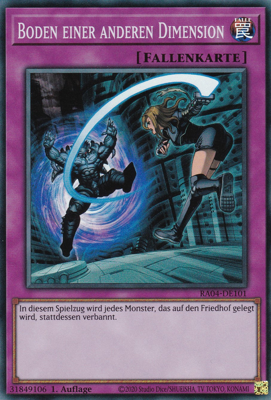 Boden einer anderen Dimension - RA04-DE101 - Super Rare - Deutsch - 1. Auflage - Quarter Century Stampede