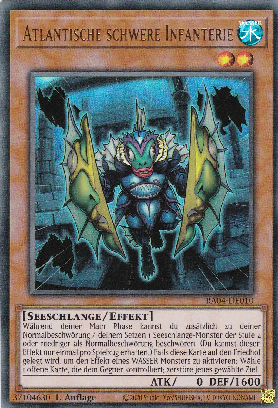 Atlantische schwere Infanterie - RA04-DE010 - Ultra Rare - Deutsch - 1. Auflage - Quarter Century Stampede