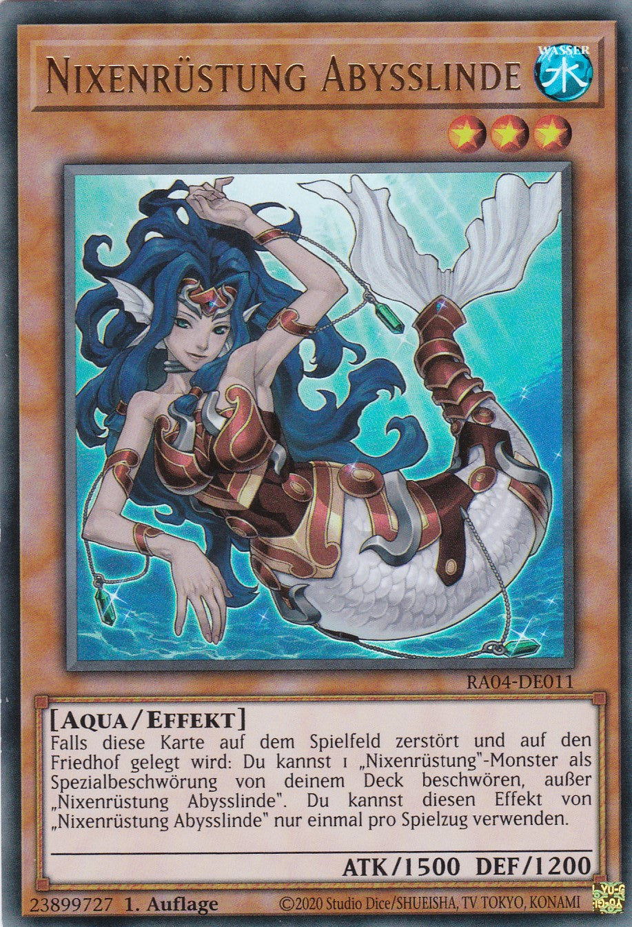 Nixenrüstung-Abysslinde - RA04-DE011 - Ultra Rare - Deutsch - 1. Auflage - Quarter Century Stampede