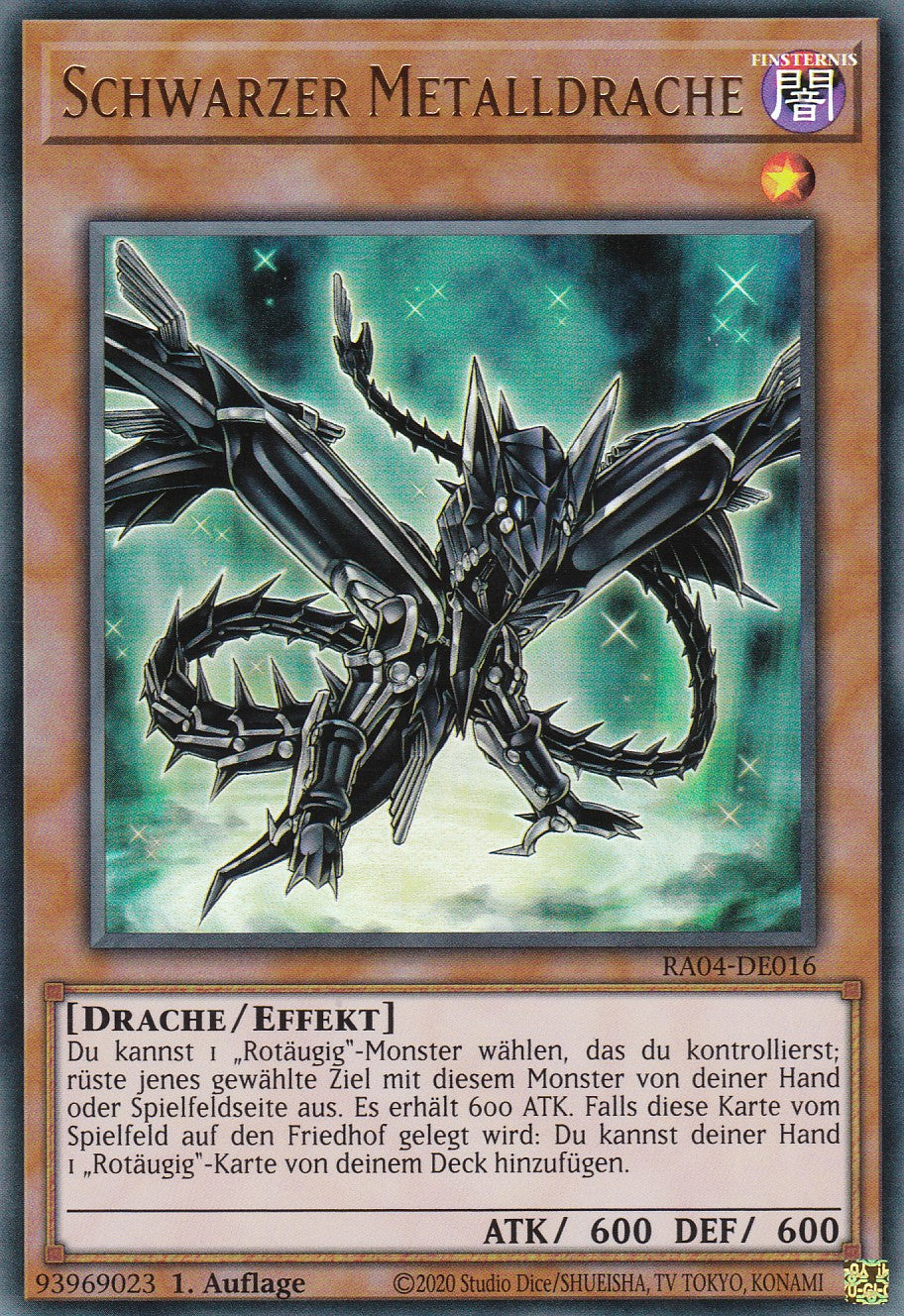 Schwarzer Metalldrache - RA04-DE016 - Ultra Rare - Deutsch - 1. Auflage - Quarter Century Stampede