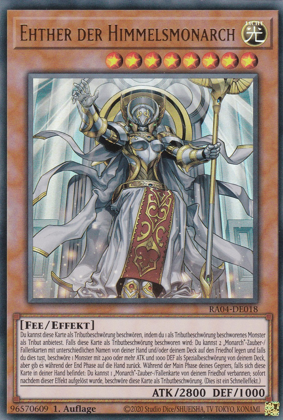 Ehther der Himmelsmonarch - RA04-DE018 - Ultra Rare - Deutsch - 1. Auflage - Quarter Century Stampede