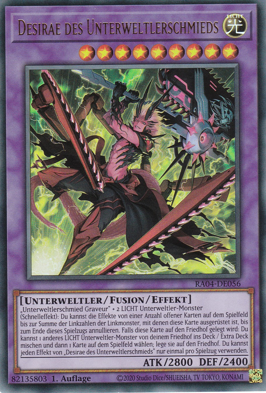 Desirae des Unterweltlerschmieds - RA04-DE056 - Ultra Rare - Deutsch - 1. Auflage - Quarter Century Stampede
